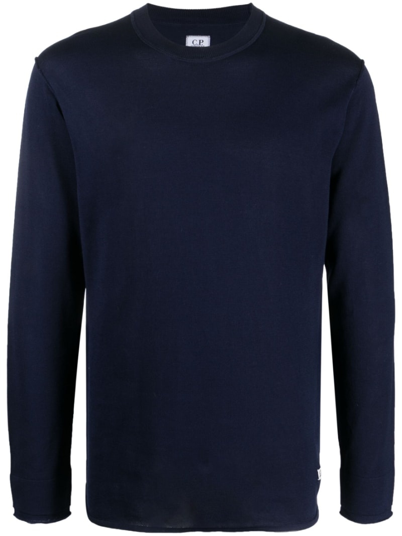 crew-neck cotton jumper - 1