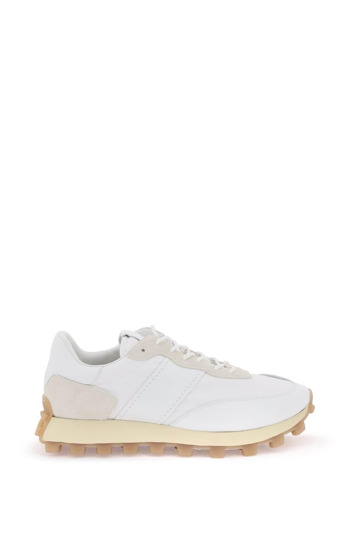 Leather and fabric 1T sneakers - 1