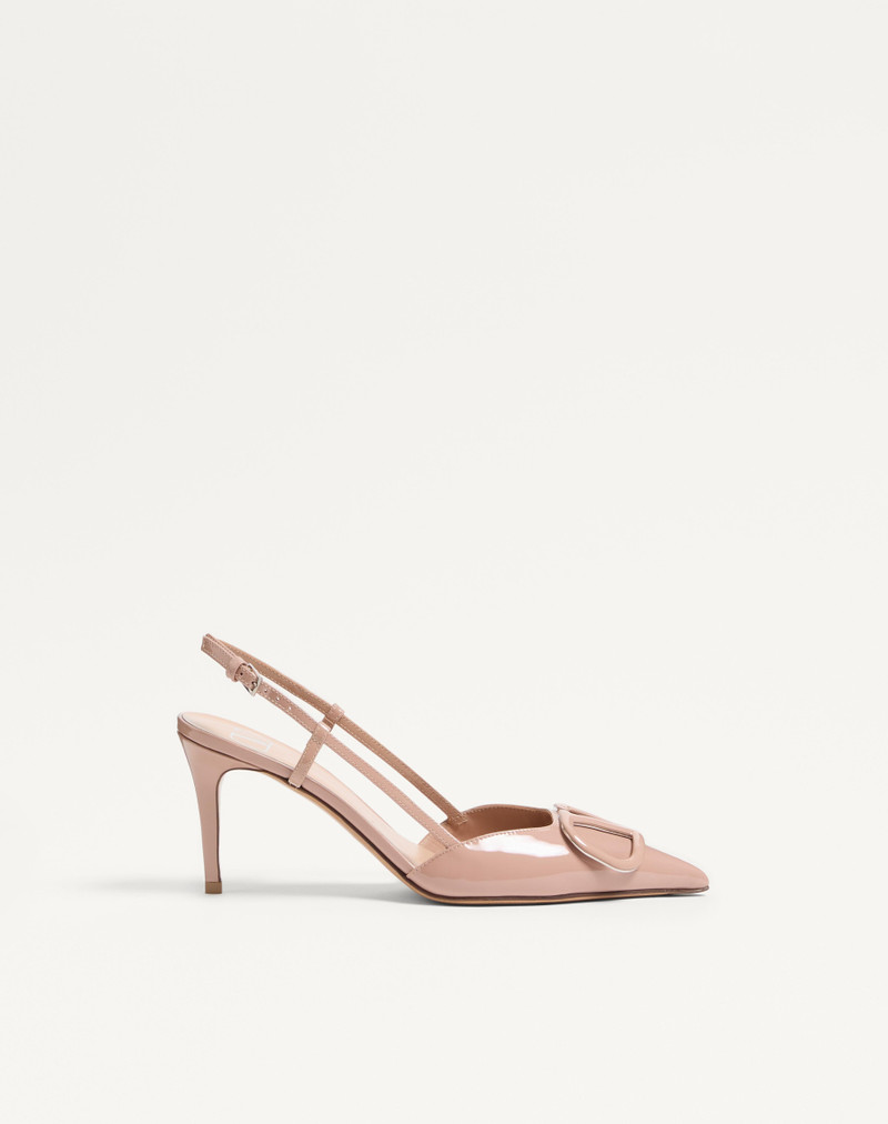 VLOGO SIGNATURE PATENT LEATHER SLINGBACK PUMP 80MM / 3.15 IN. 1
