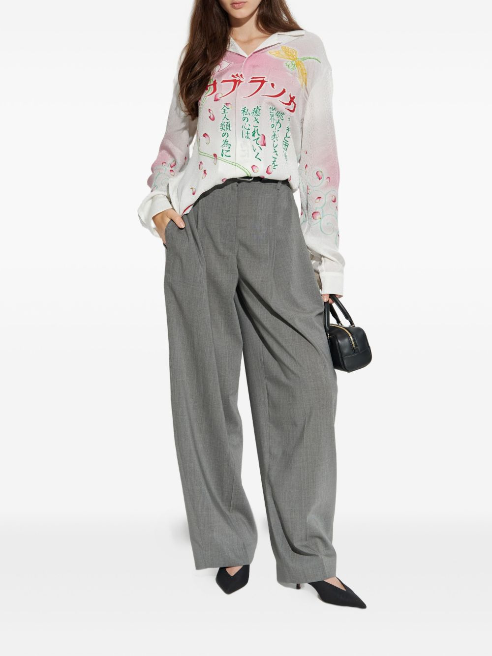 printed silk shirt - 2