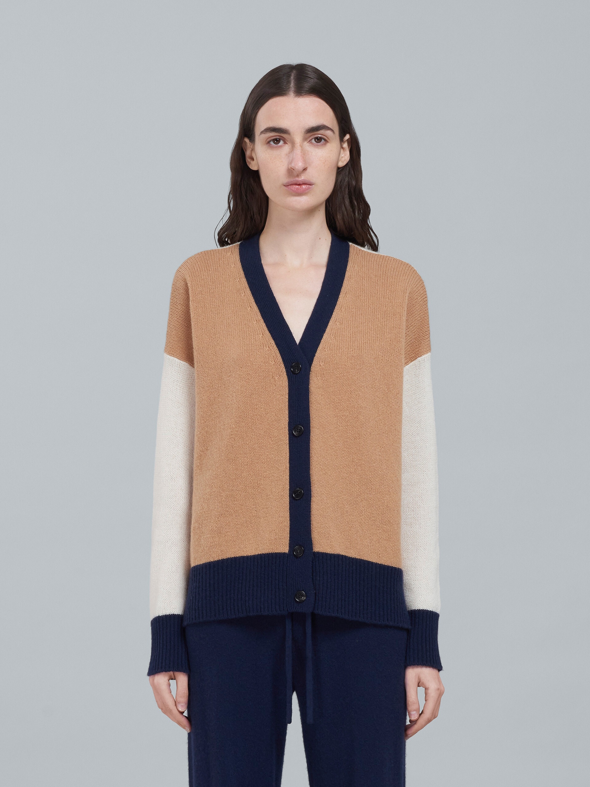 COLORBLOCK CASHMERE CARDIGAN - 2