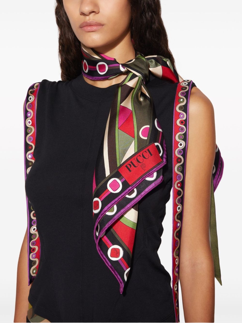 Vivara-print silk twill scarf - 4