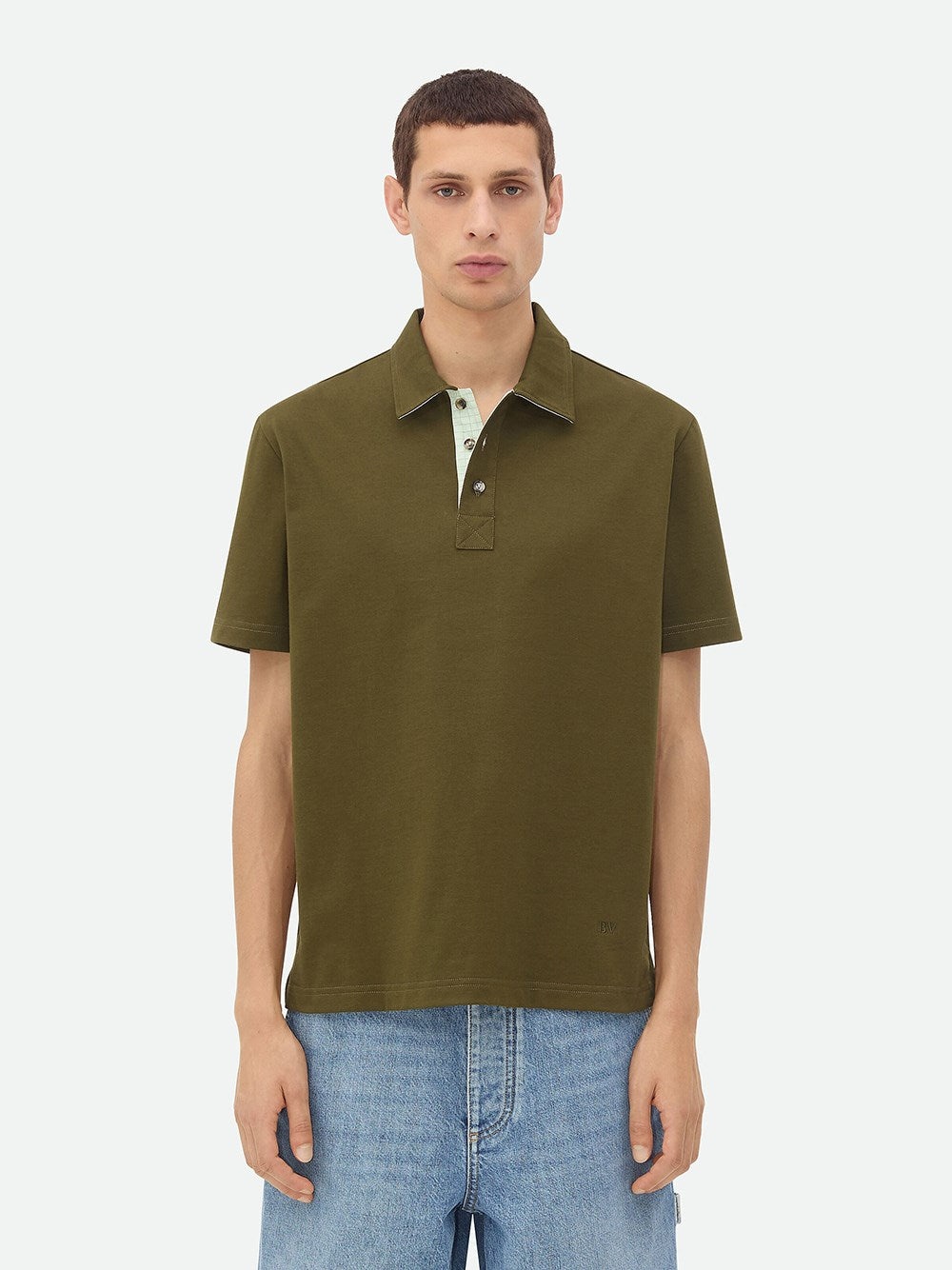 Bottega Veneta Men Pima Cotton Jersey Polo - 4