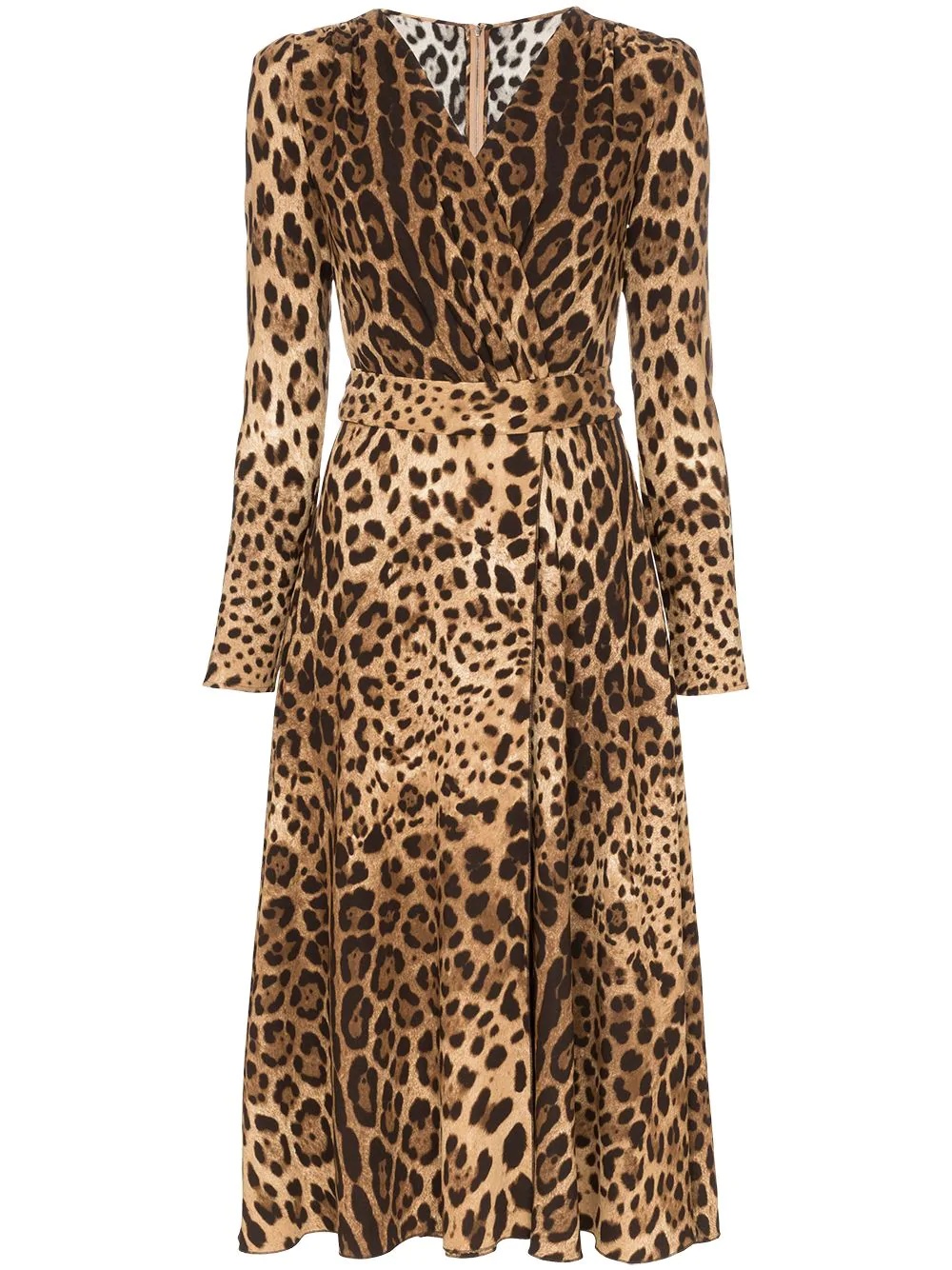 leopard print flared dress - 1