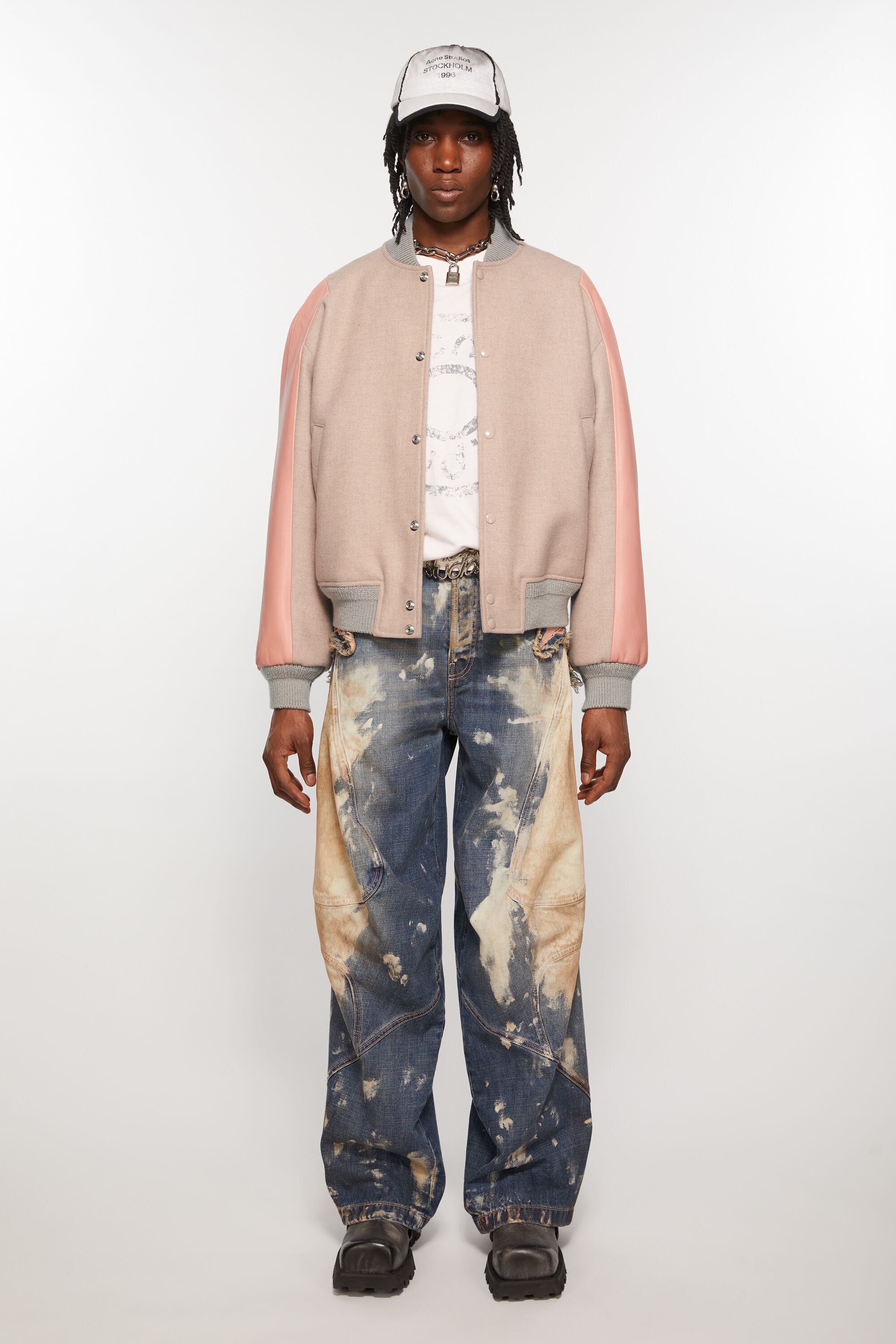 Twill overshirt jacket - Pastel pink - 2