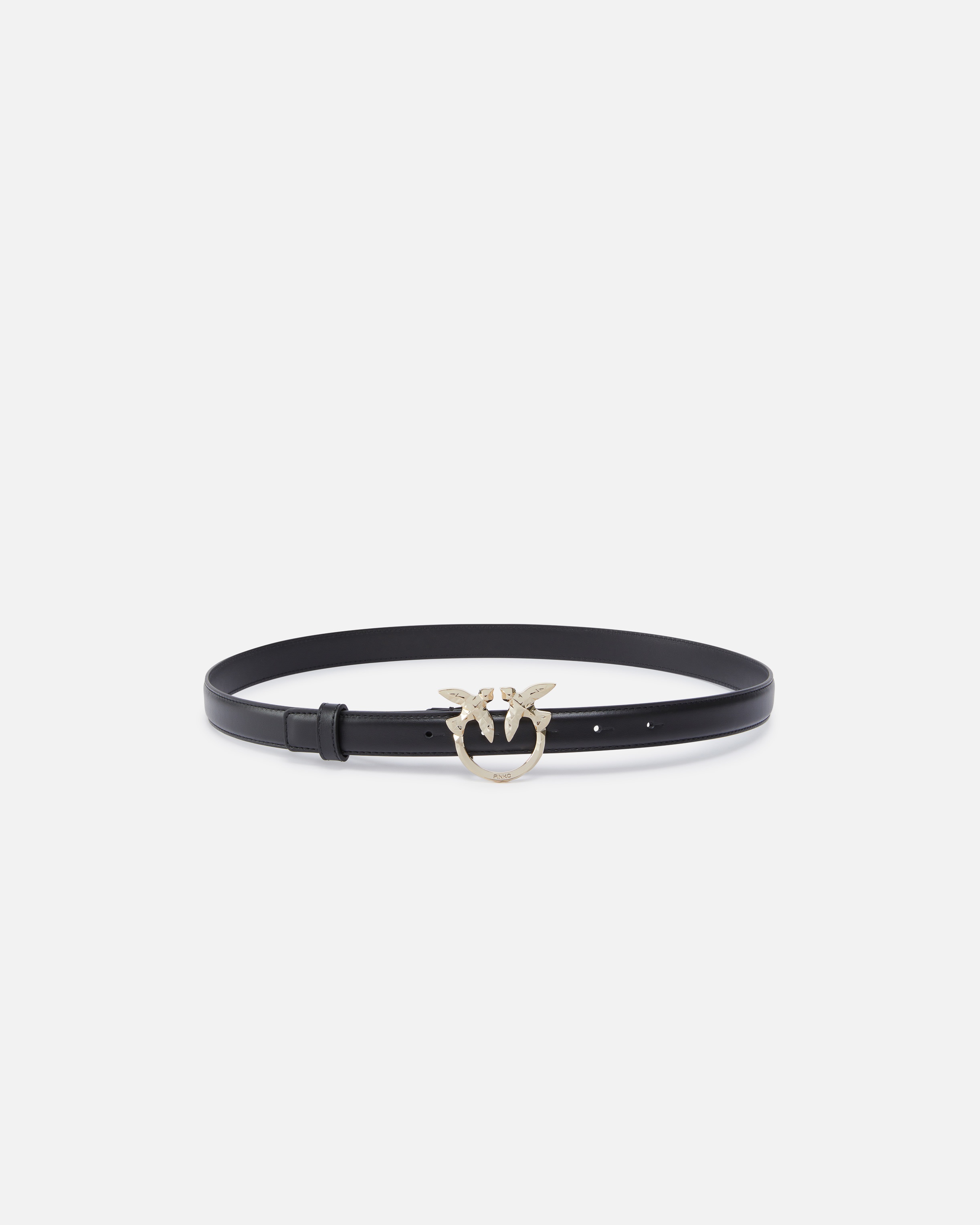 2CM THIN LEATHER BELT WITH BIRD BUCKLE PINKO GALLERIA. - 1