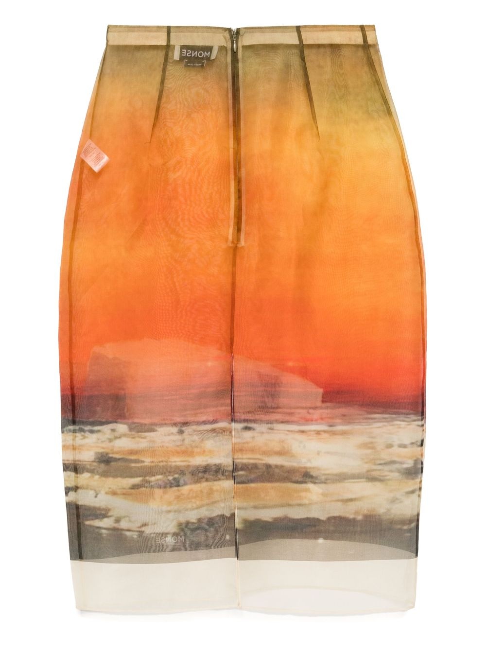 printed organza pencil skirt - 2