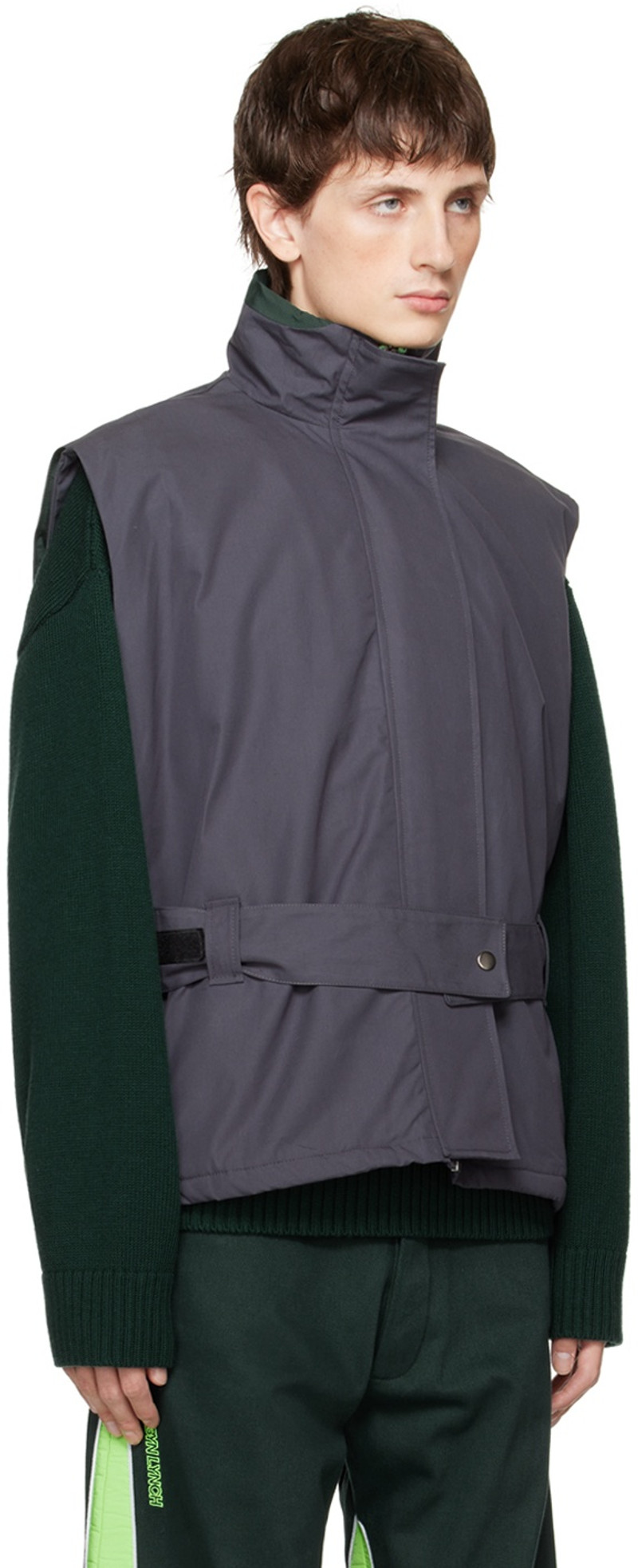 ROBYN LYNCH Gray Boxy Vest outlook