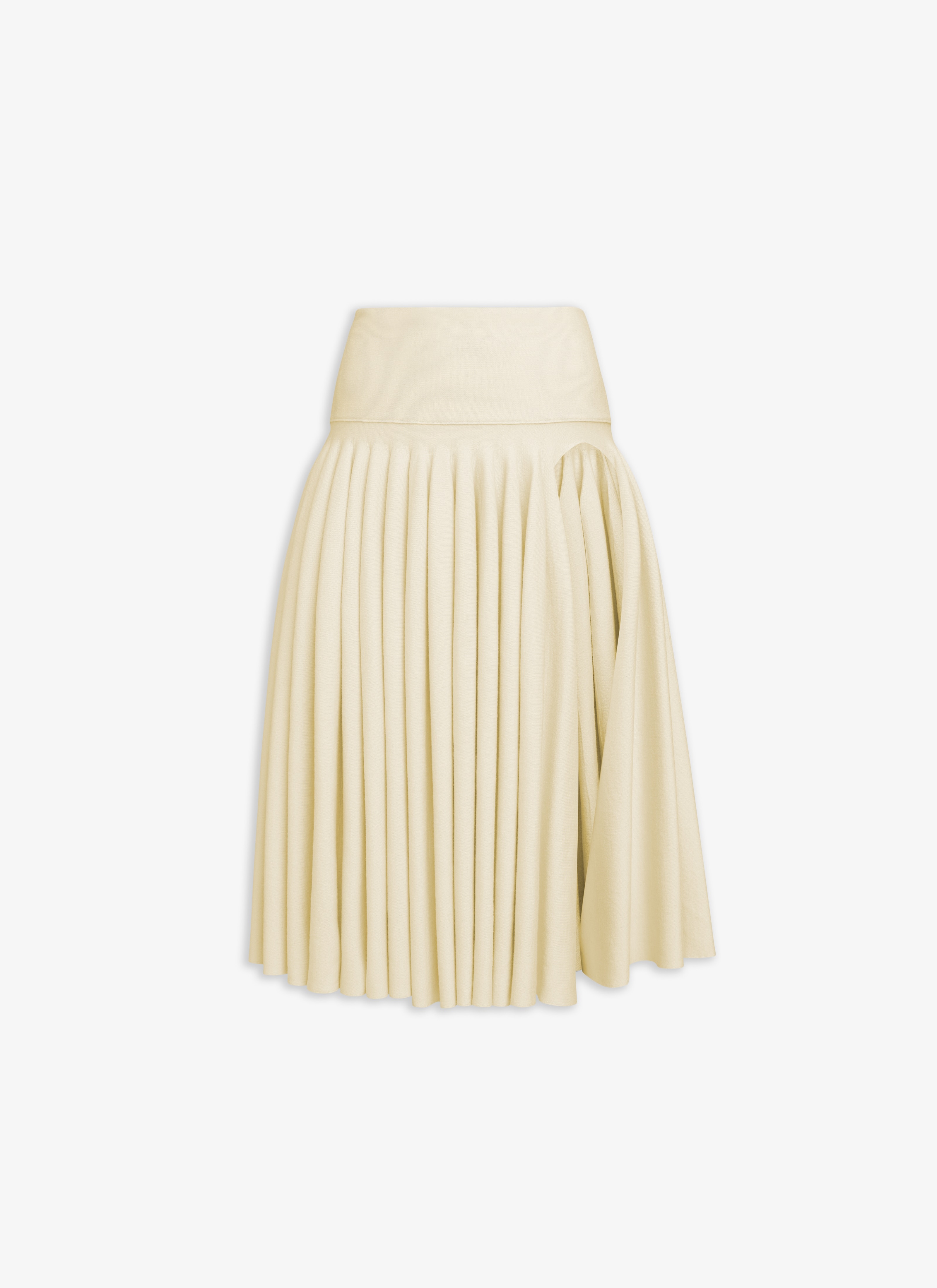 PLEATED SKIRT IN TIGHT GODET KNIT - 1