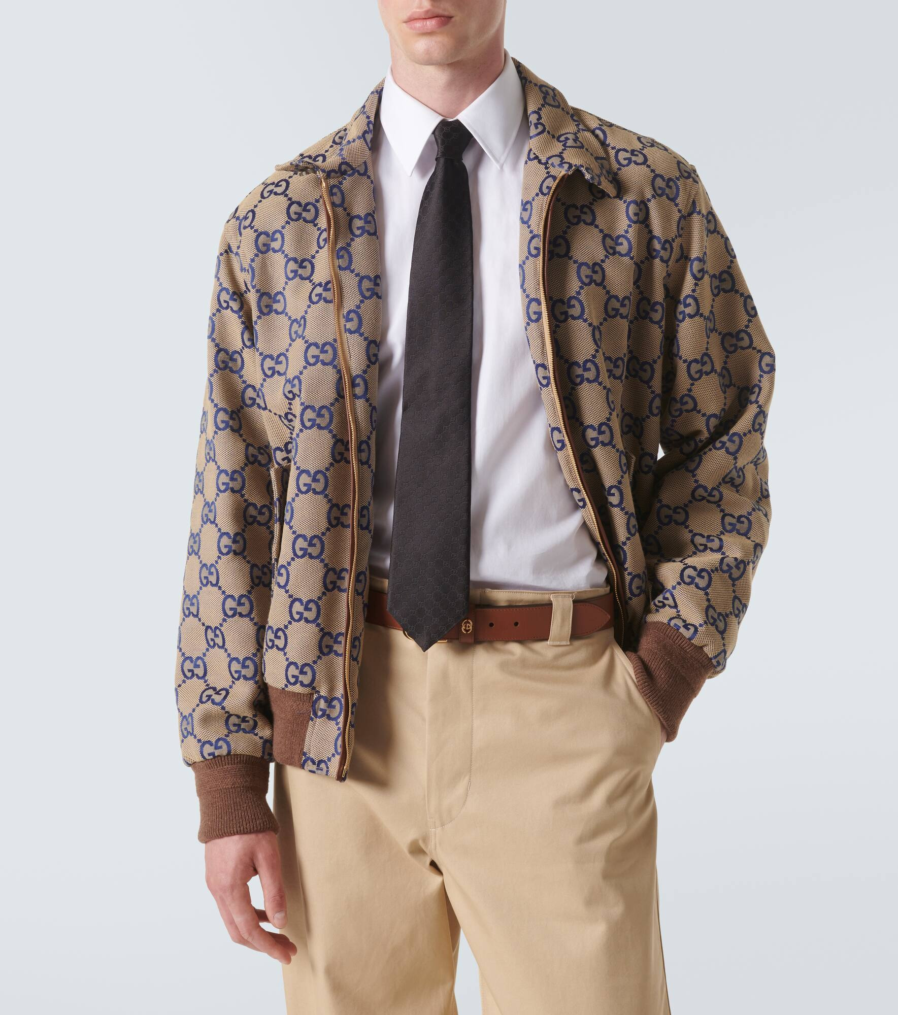 GG silk twill tie - 2