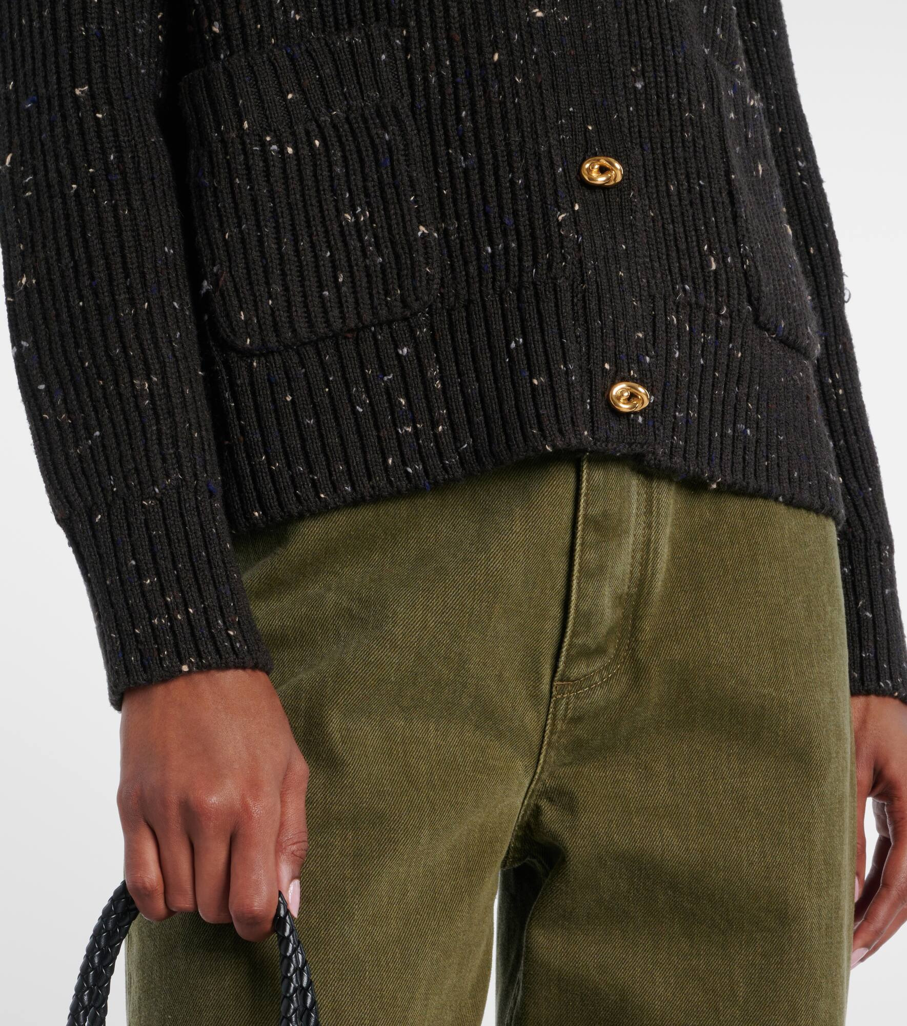 Ribbed-knit wool-blend cardigan - 5