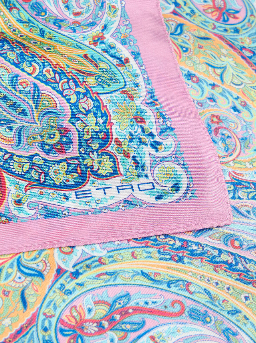 SILK PAISLEY POCKET SQUARE - 2