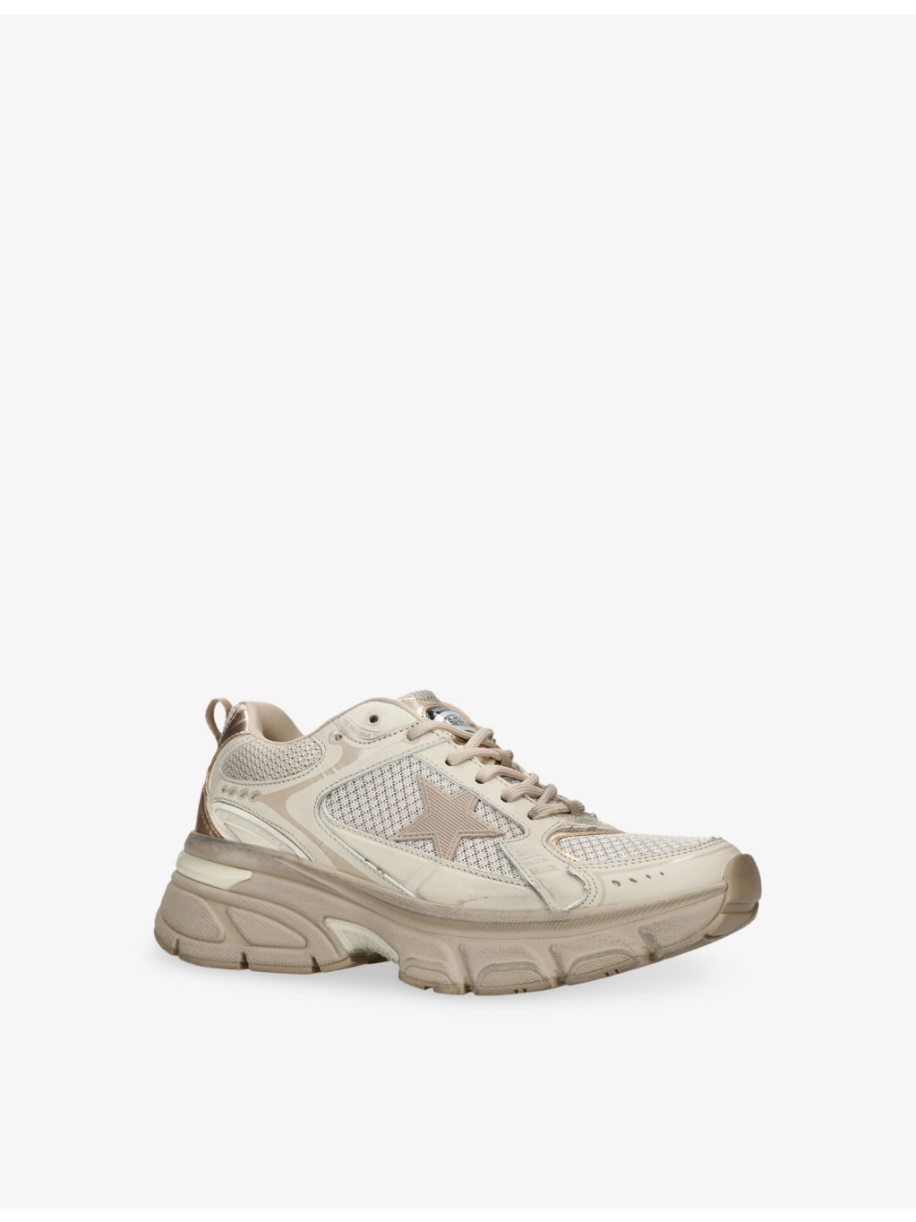 Women’s Lightstar Leather and Mesh Low-Top Trainers - 3