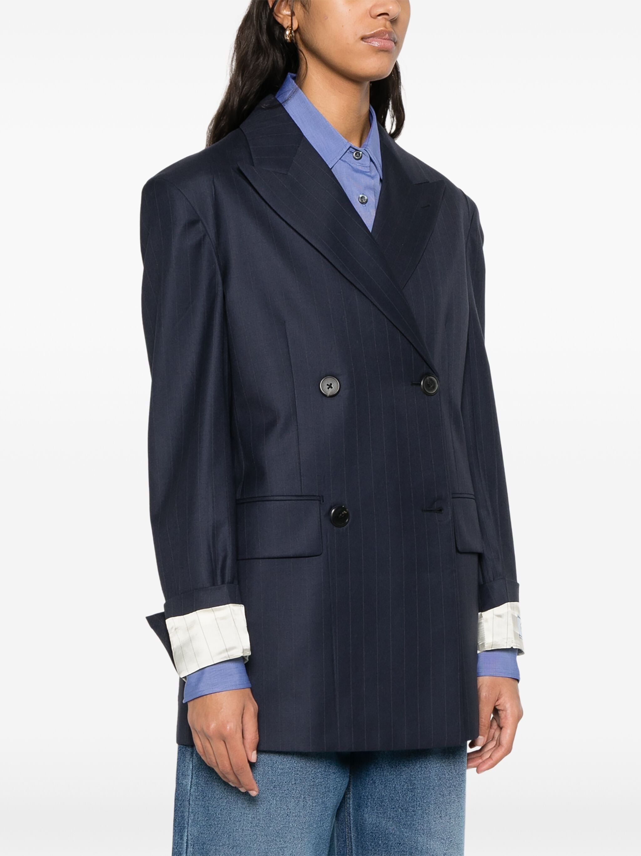 Pinstriped Blazer - 2