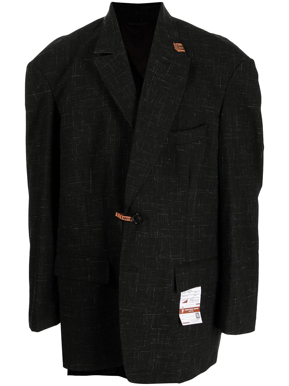 single-breasted wool blazer - 1