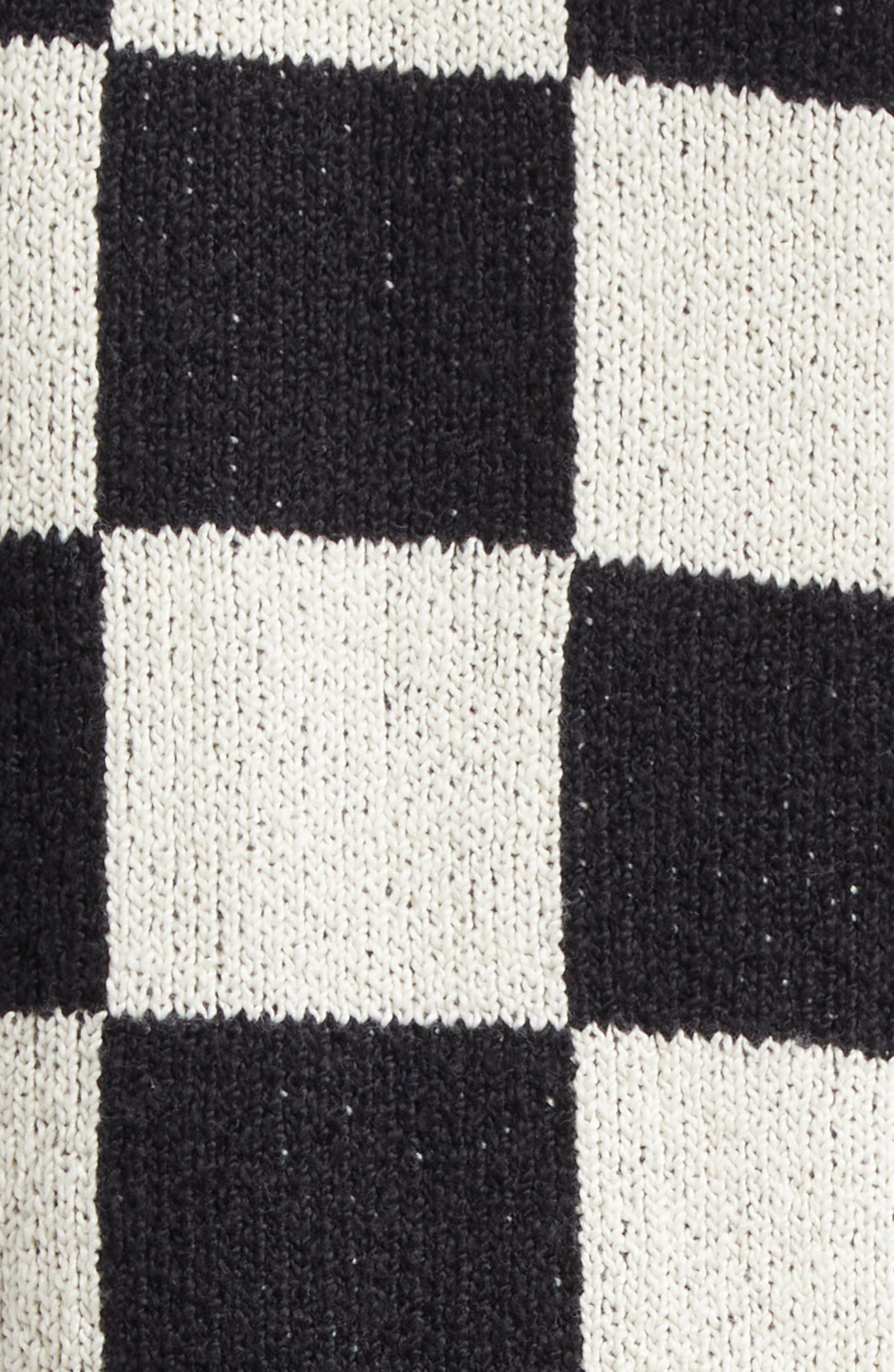 The Elder Statesman Nora Lite Creatures Cardigan in Black/Natural Check at Nordstrom - 6