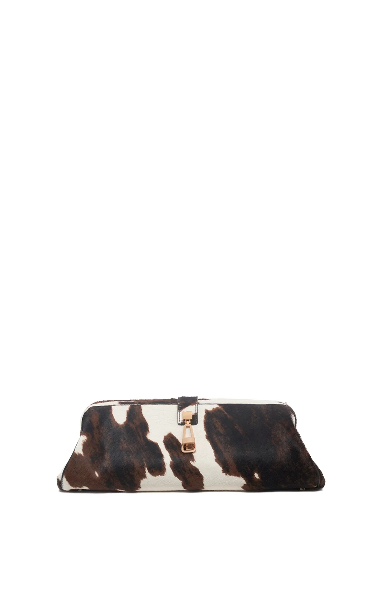 Paola Clutch in Ivory Cognac Multi Pony Hair - 1