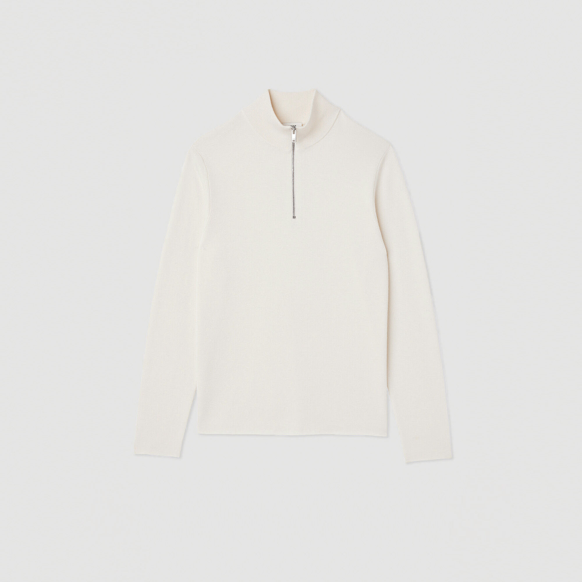 WOOL SWEATER WITH ZIPPED COLLAR - 6