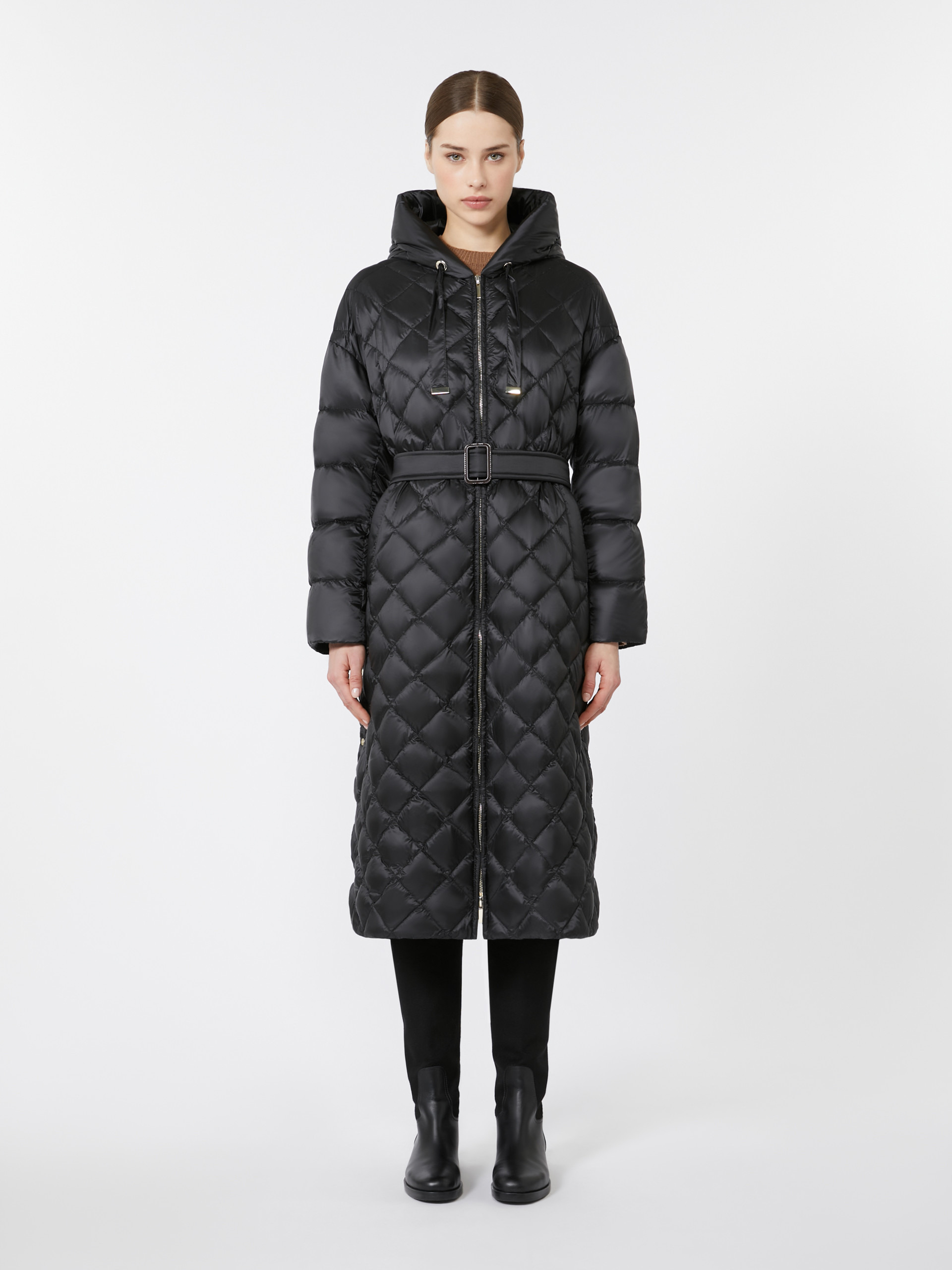 TREPAR Long quilted down jacket in water-repellent fabric - 3