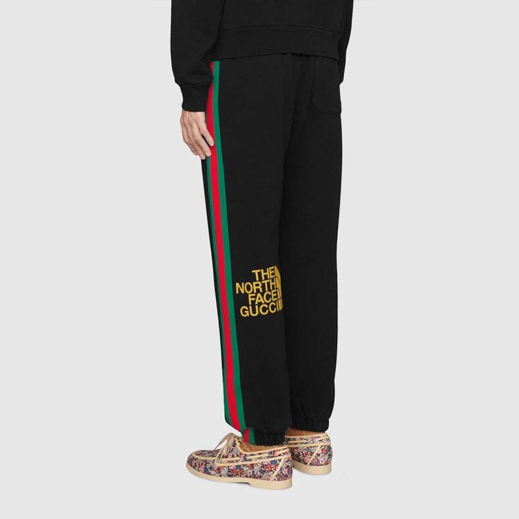 Gucci x THE NORTH FACE Crossover SS21 Webbing Printing Cotton Sports Pants/Trousers/Joggers Black 65 - 5