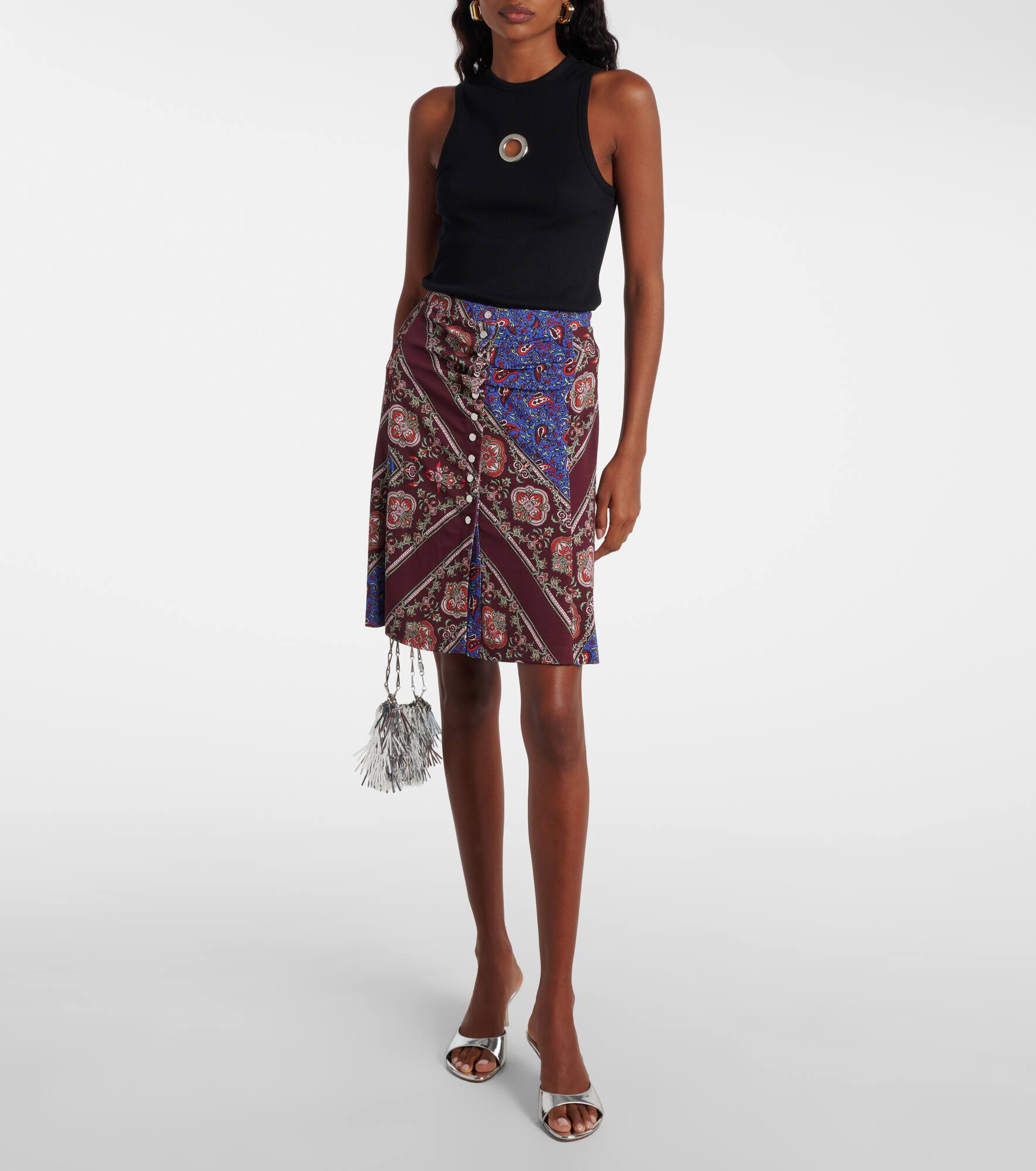Embellished cotton-blend tank top - 2