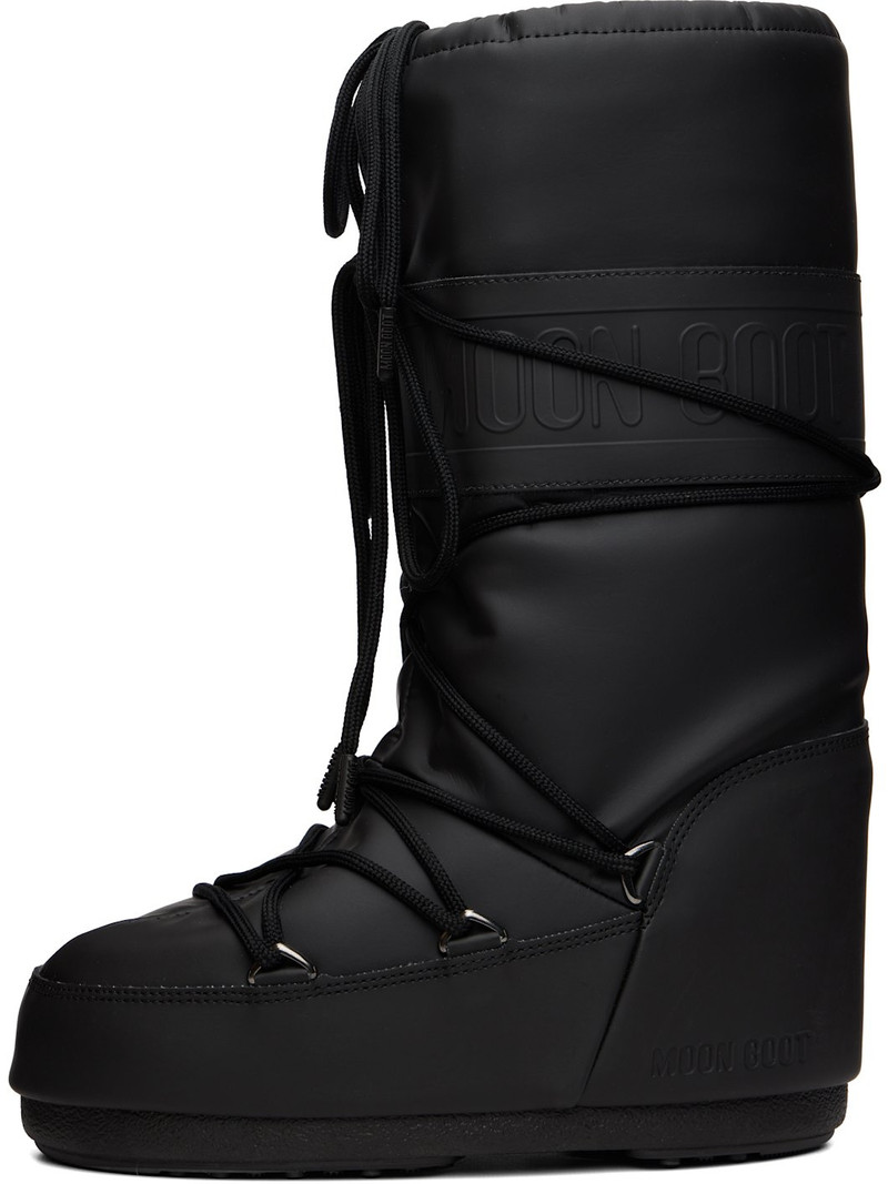 MOON BOOT Black Icon Rubber Boots outlook