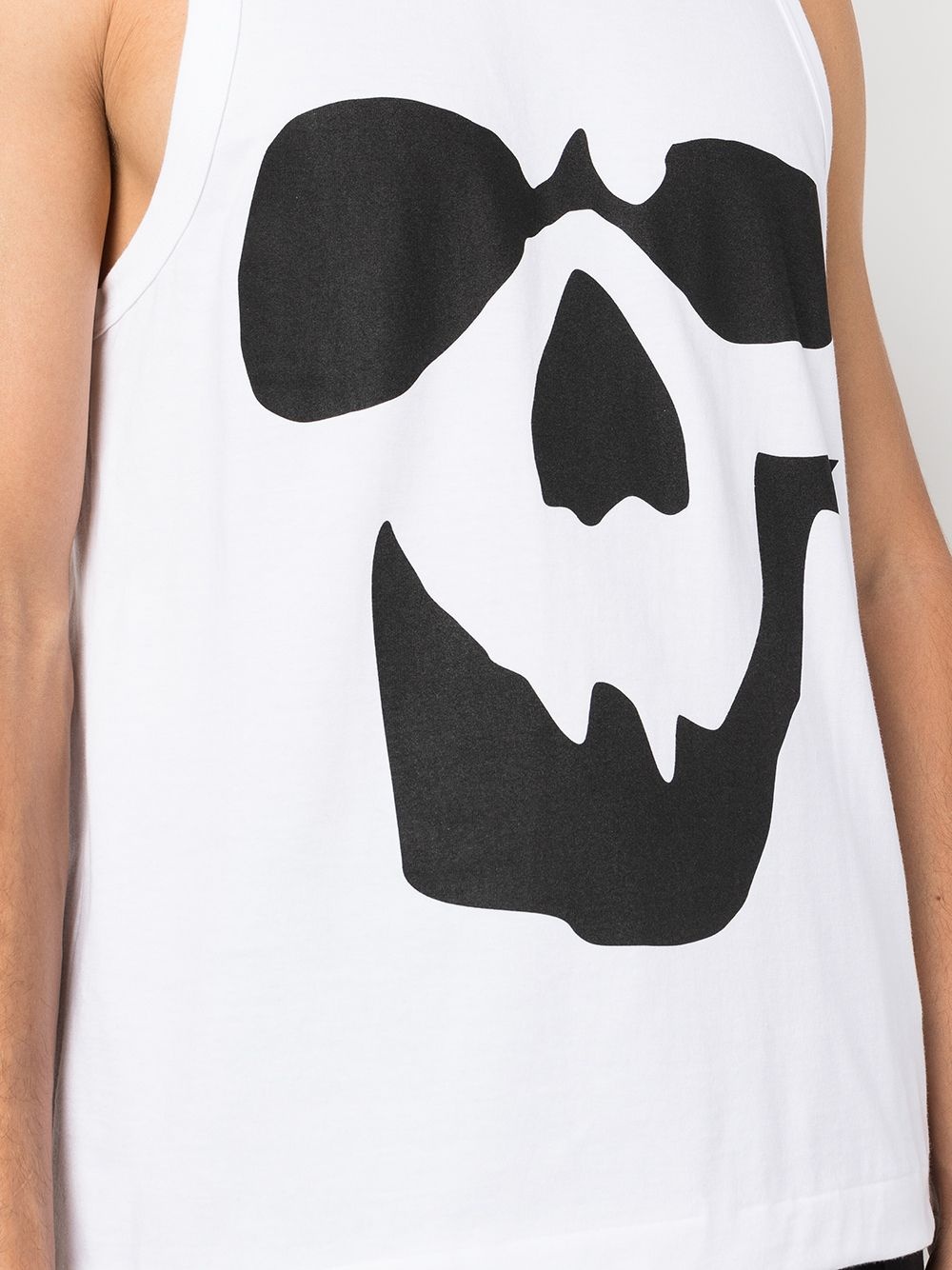 skull-print crew neck vest - 5