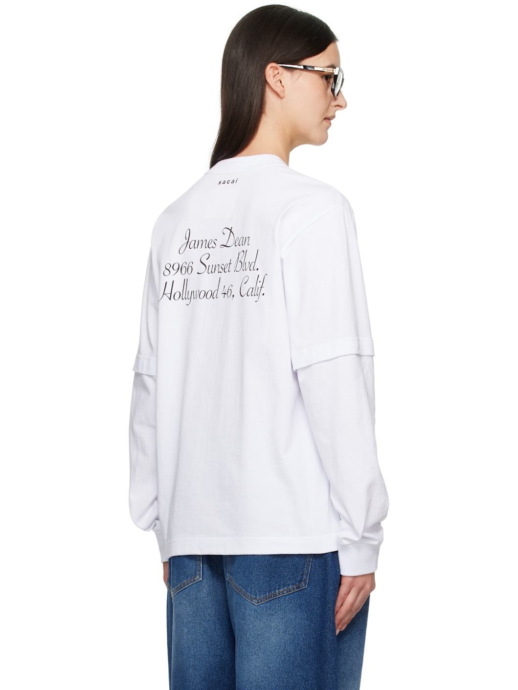 White James Dean Long Sleeve T-shirt - 3