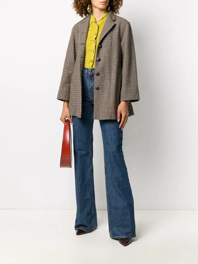 Etro houndstooth single-breasted coat outlook