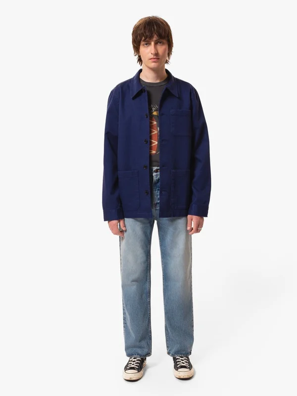 Barney Worker Jacket Mid Blue - 1