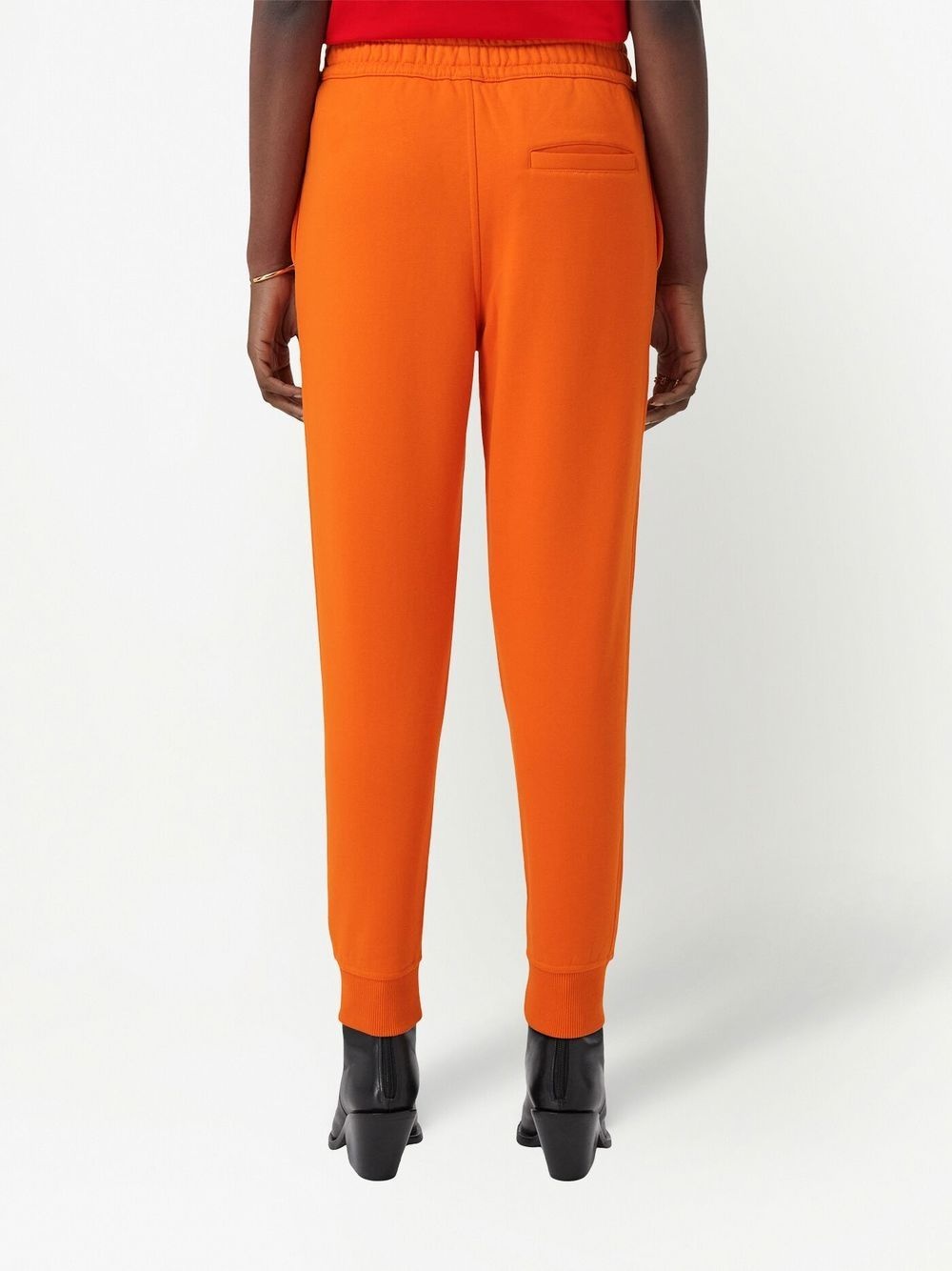 logo patch cotton track pants - 4