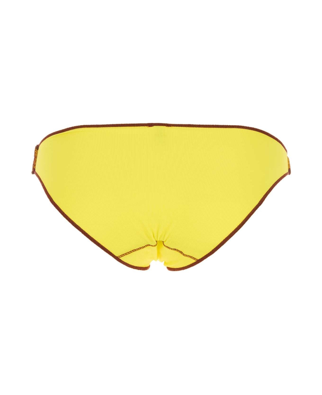 Fluo Yellow Stretch Cotton Brief - 2