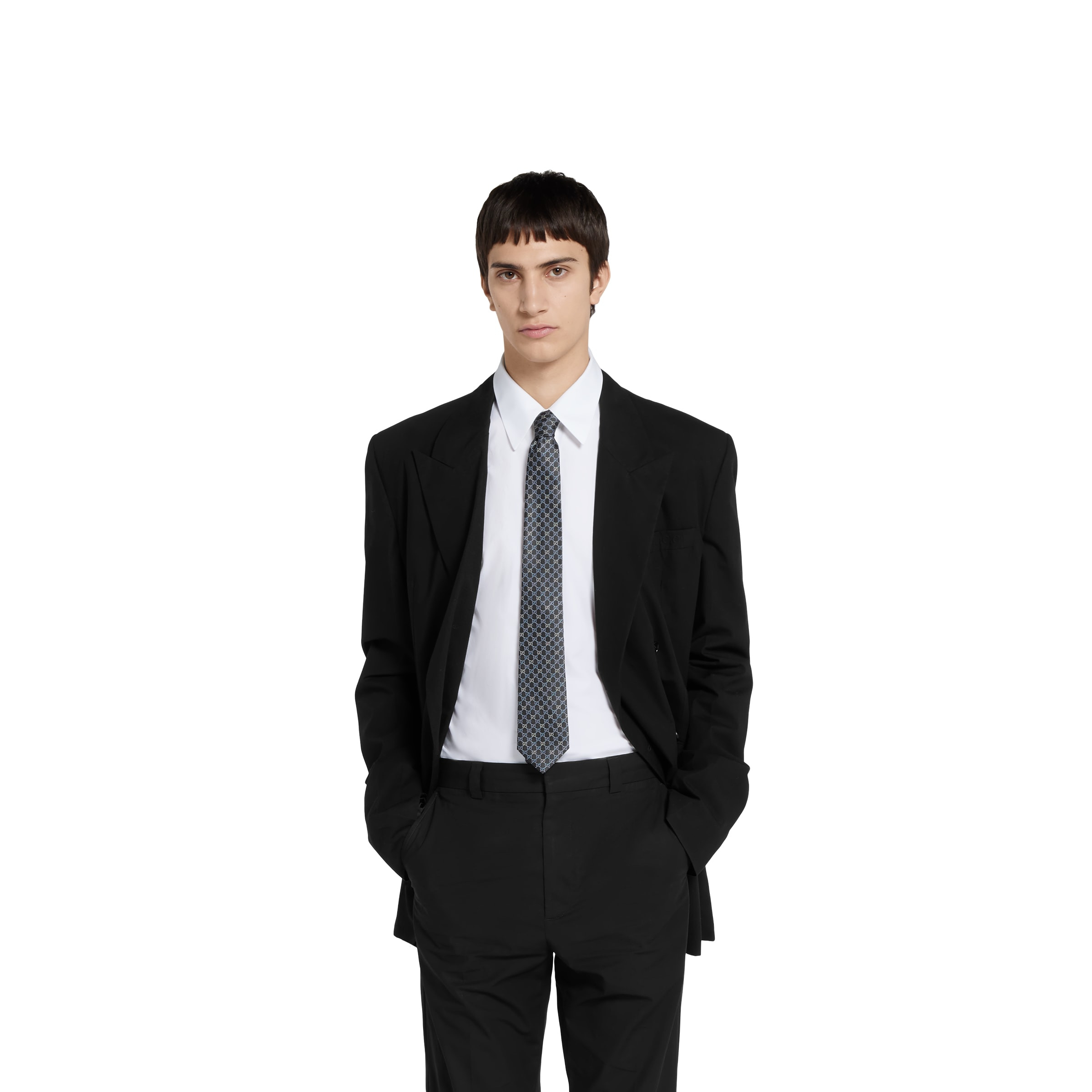 GG silk jacquard tie - 3