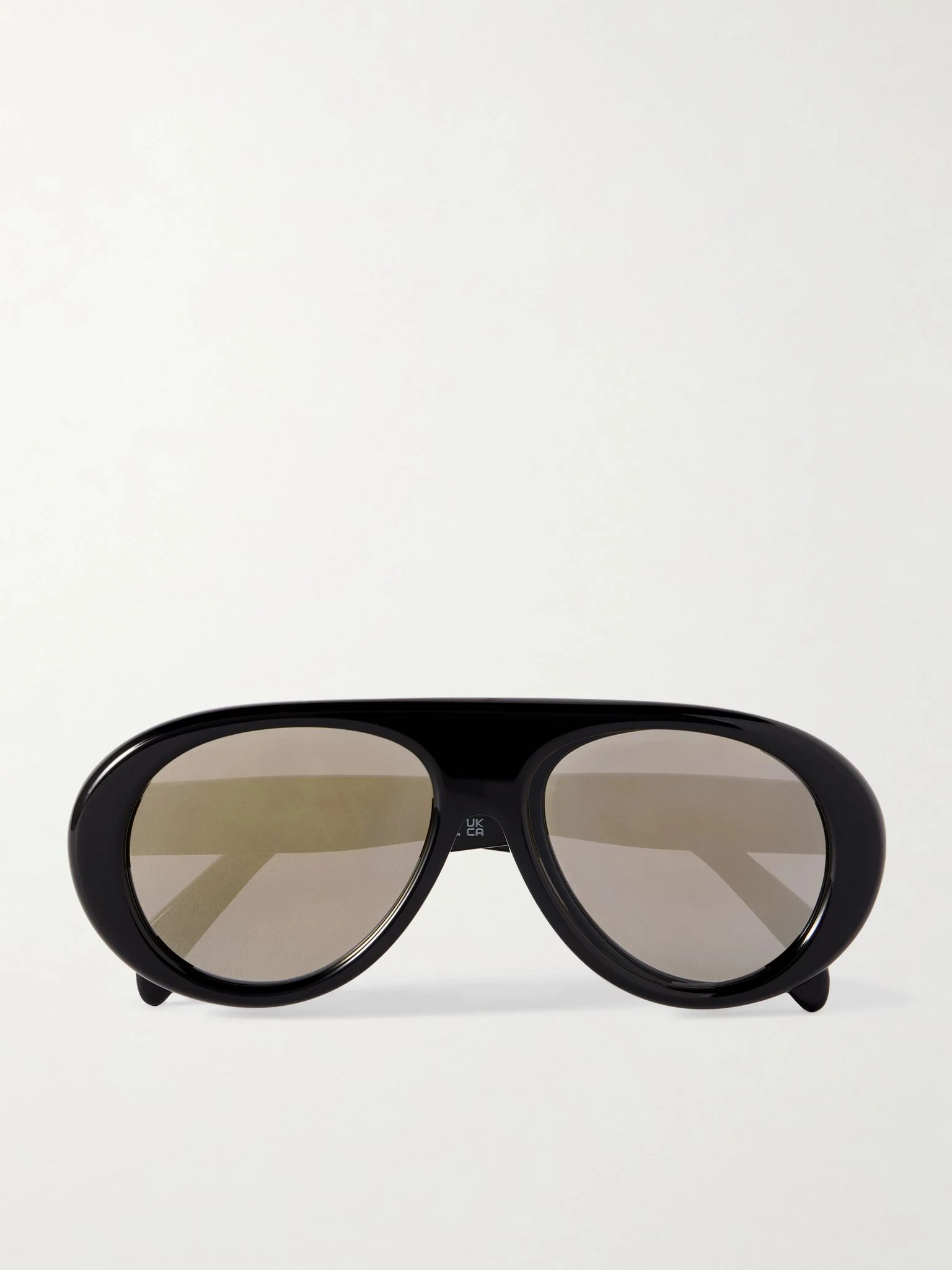 Aviator-style acetate sunglasses Black - 1