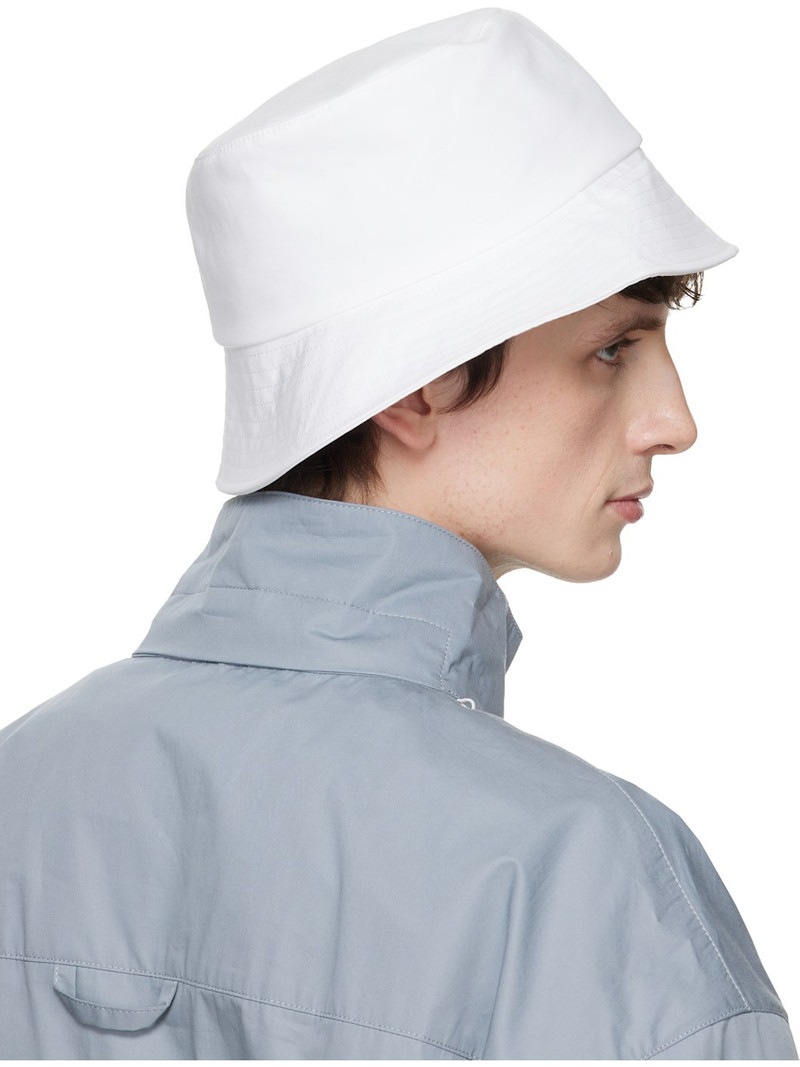 White Cotton Bucket Hat 3