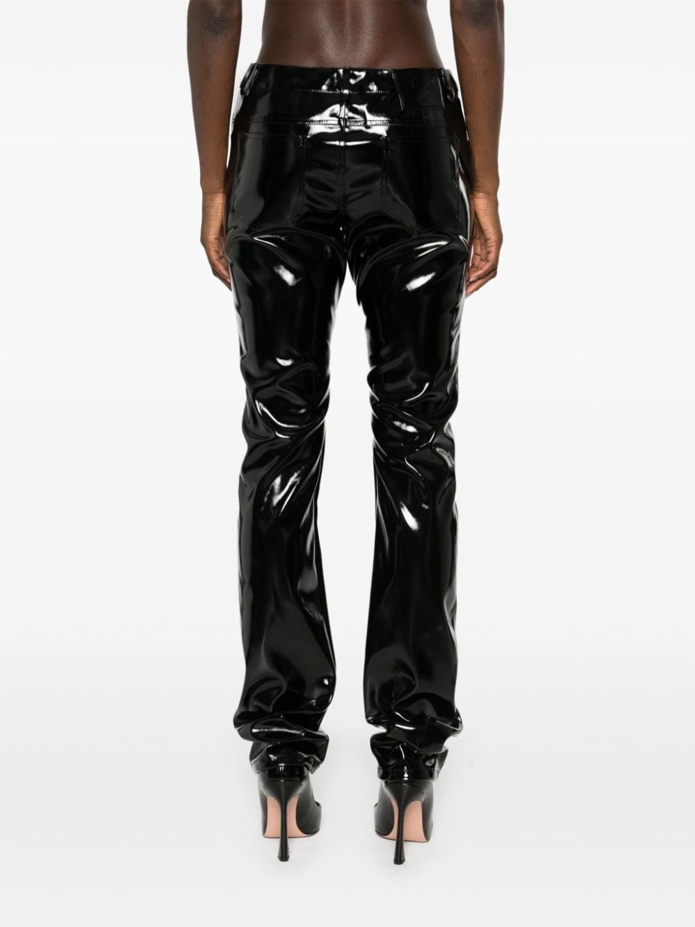 patent straight trousers - 4