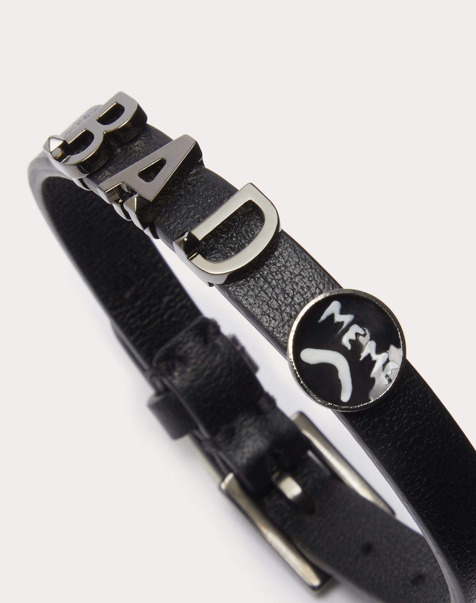 Valentino Garavani Lovers Language calfskin bracelet 2