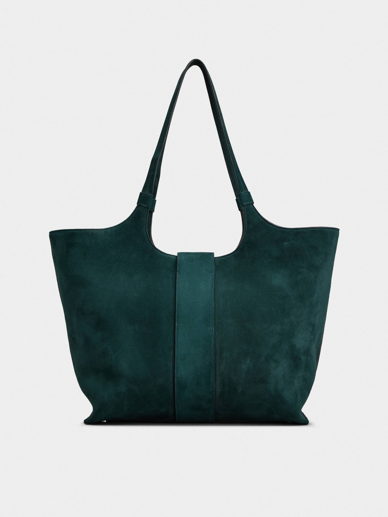 Belle Vivier Medium Shopping Bag in suede 7