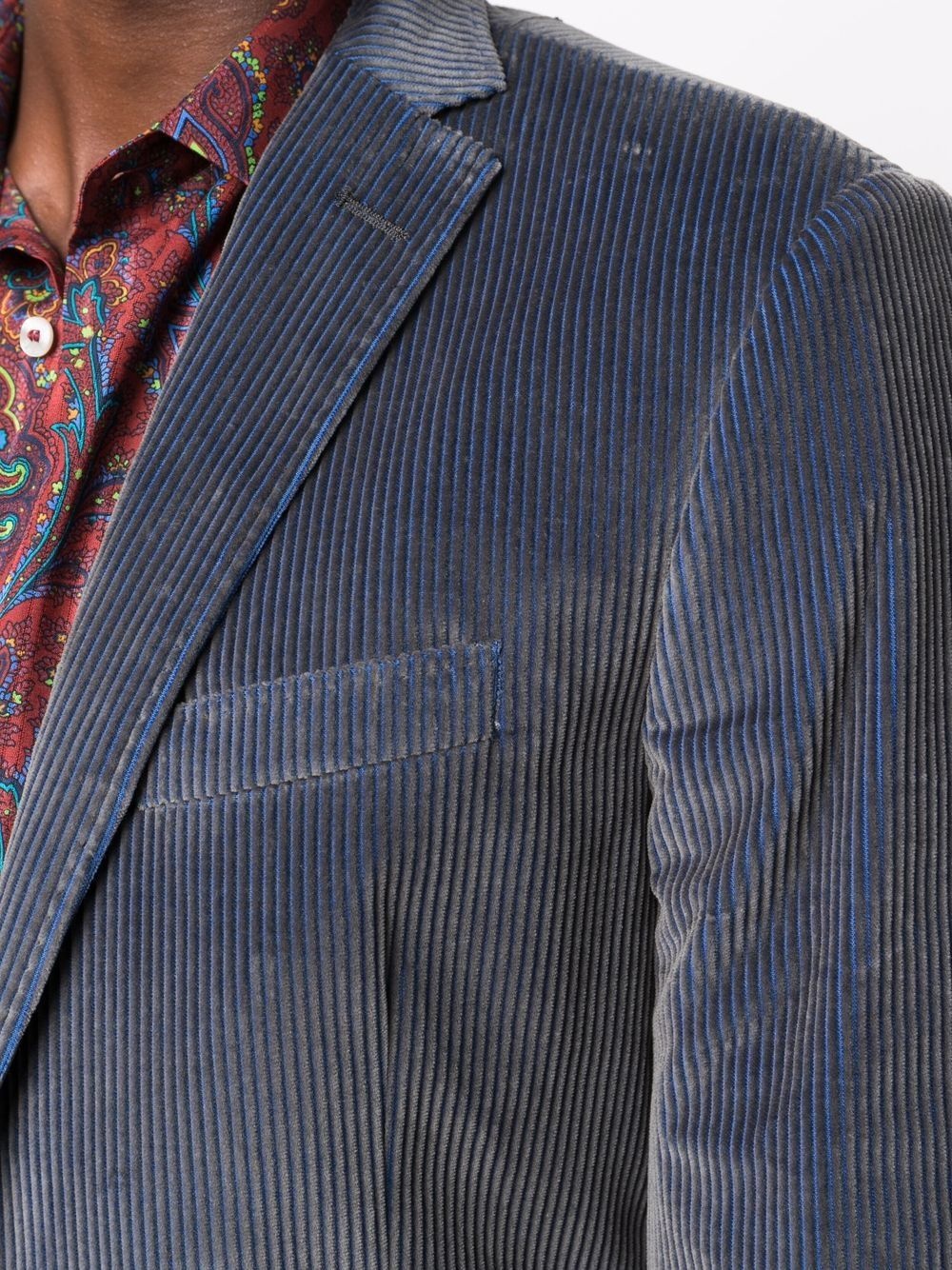 corduroy single-breasted blazer - 5