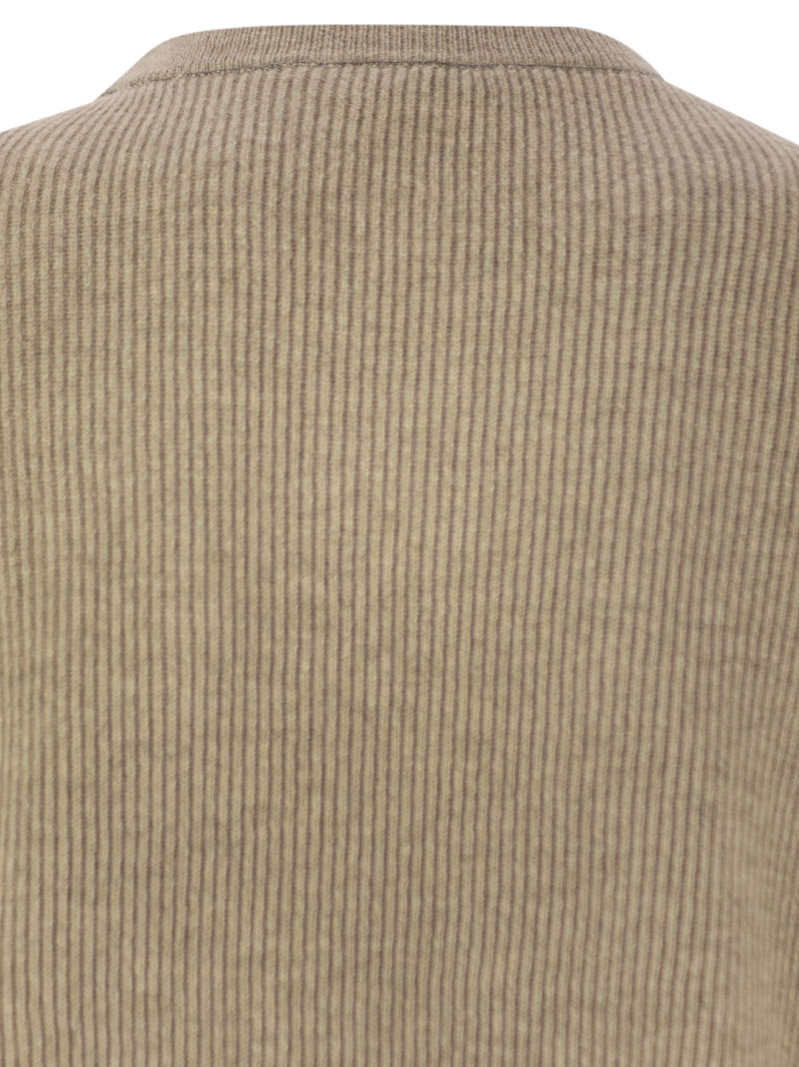 Brunello Cucinelli Women English Rib Cashmere Sweater With Monile - 4