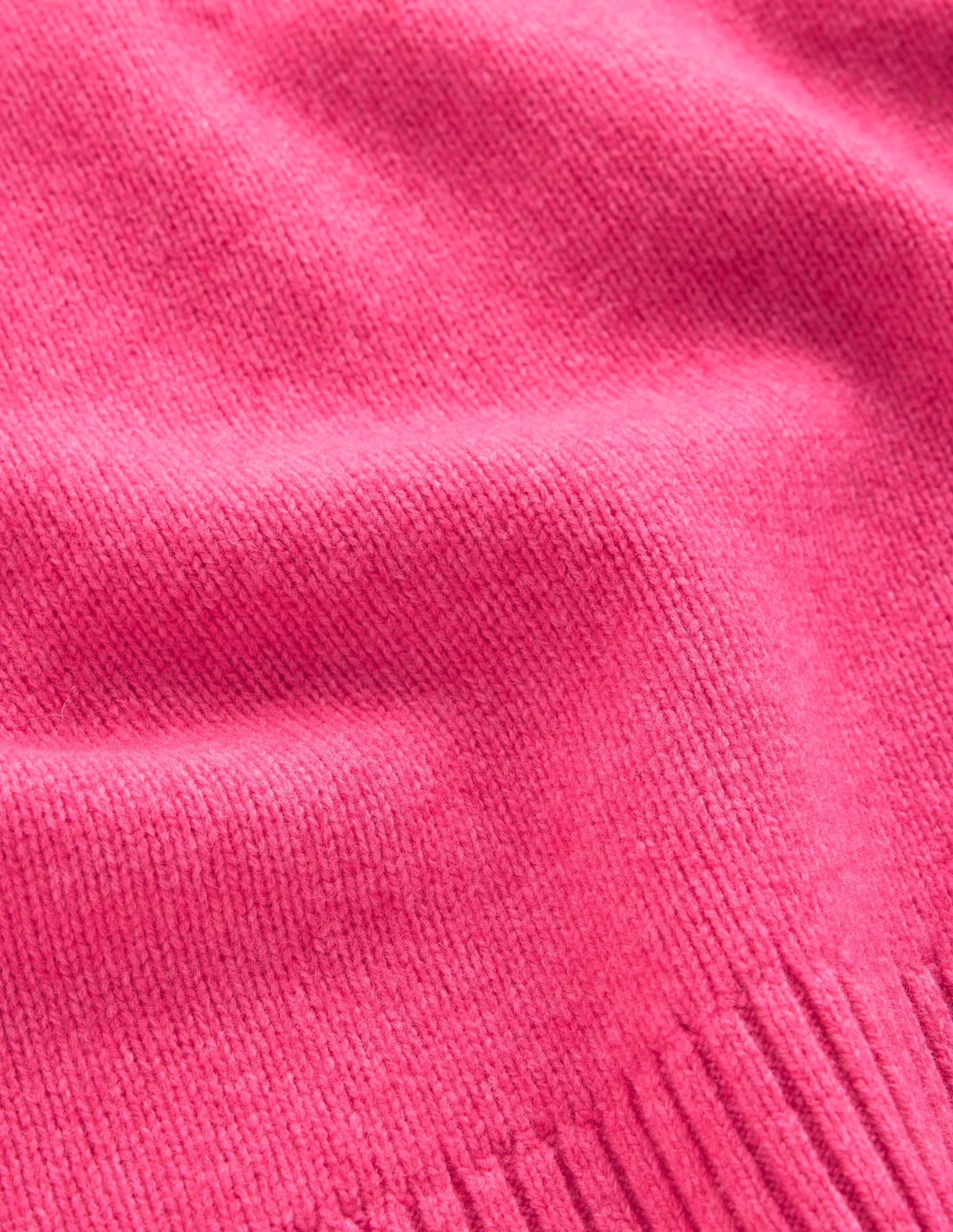 Marta Merino Wool Crew Sweater-Pink Power - 1