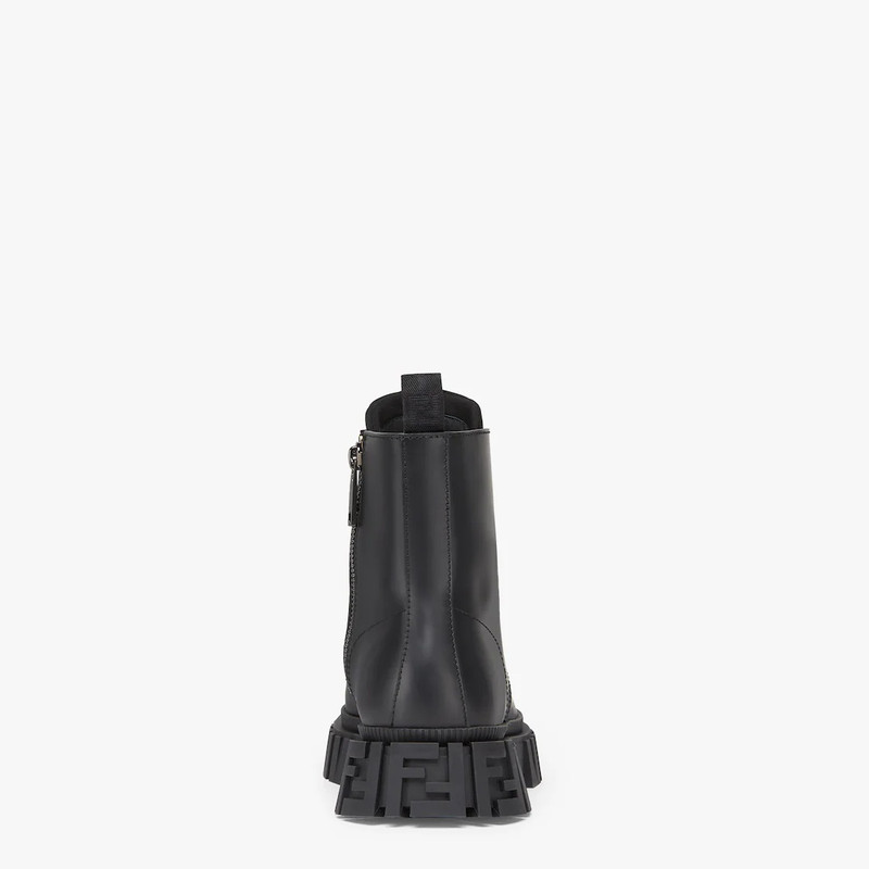 FENDI Black leather ankle boots outlook