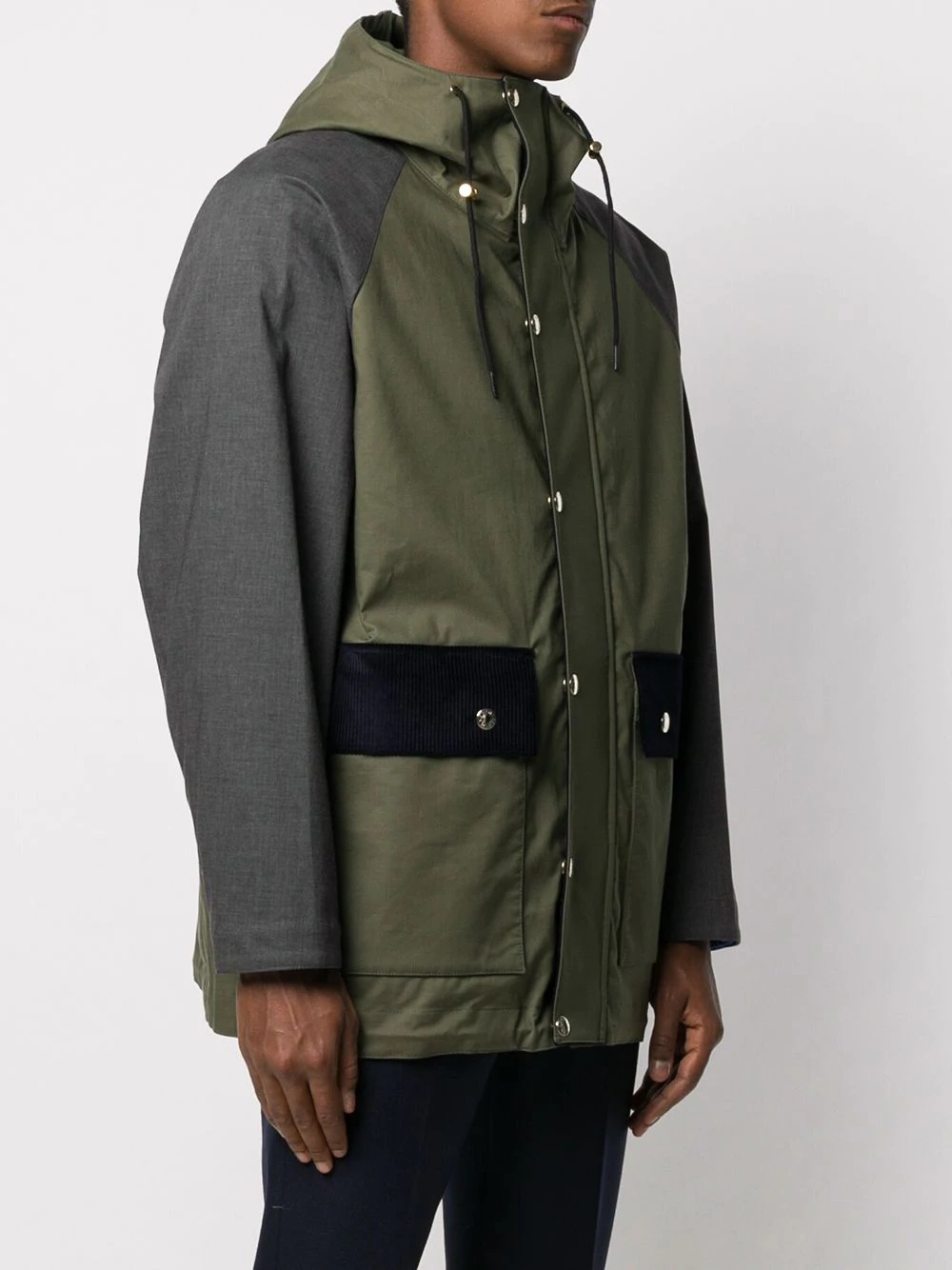 panelled hooded parka - 3