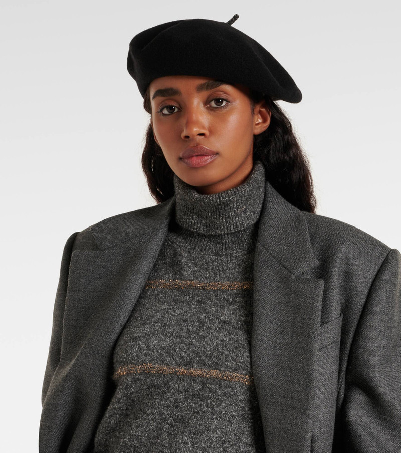 Brunello Cucinelli Monili Beads wool beret outlook