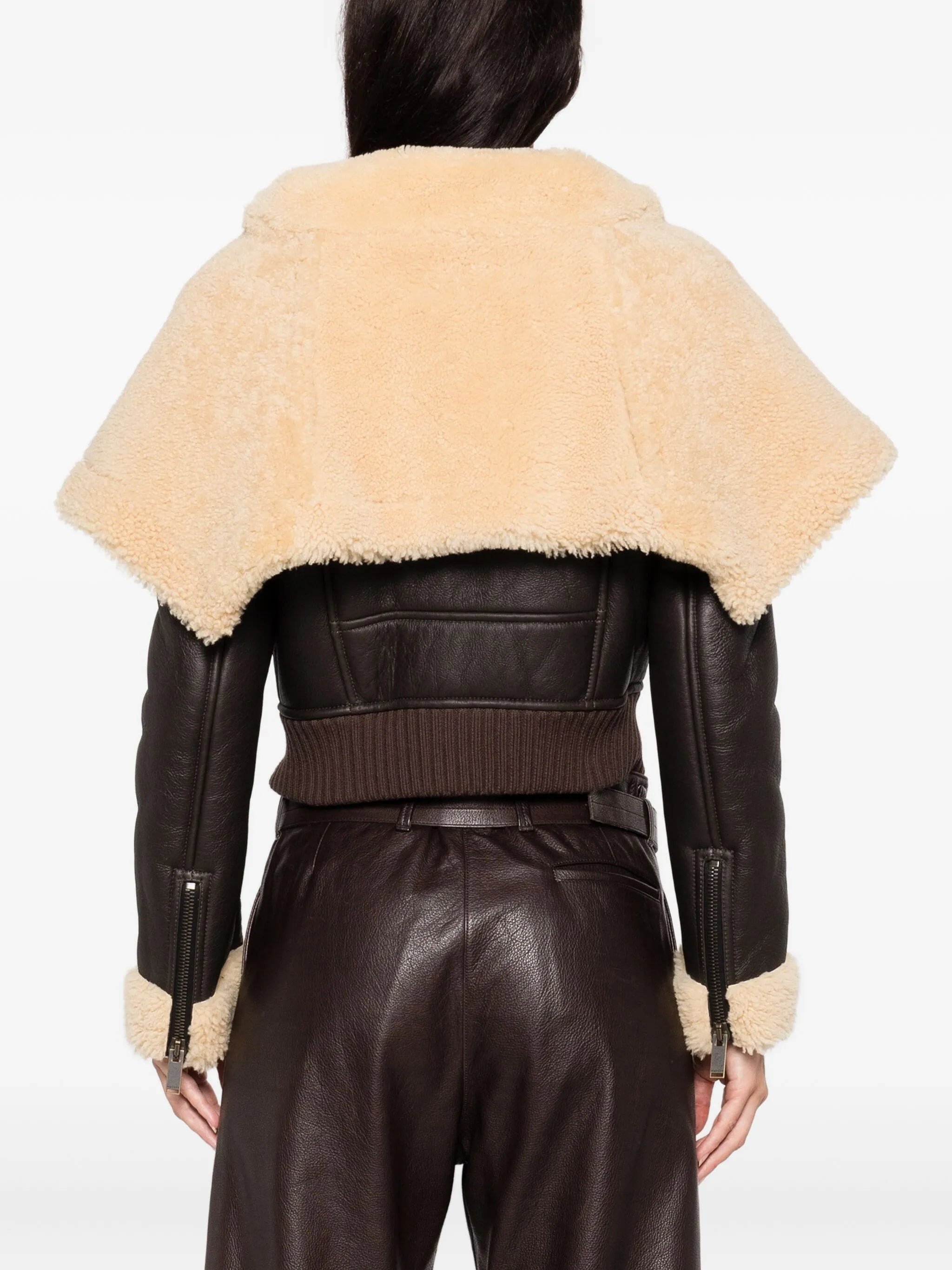 Alexander Mcqueen Shearling-collar Leather Jacket - 5