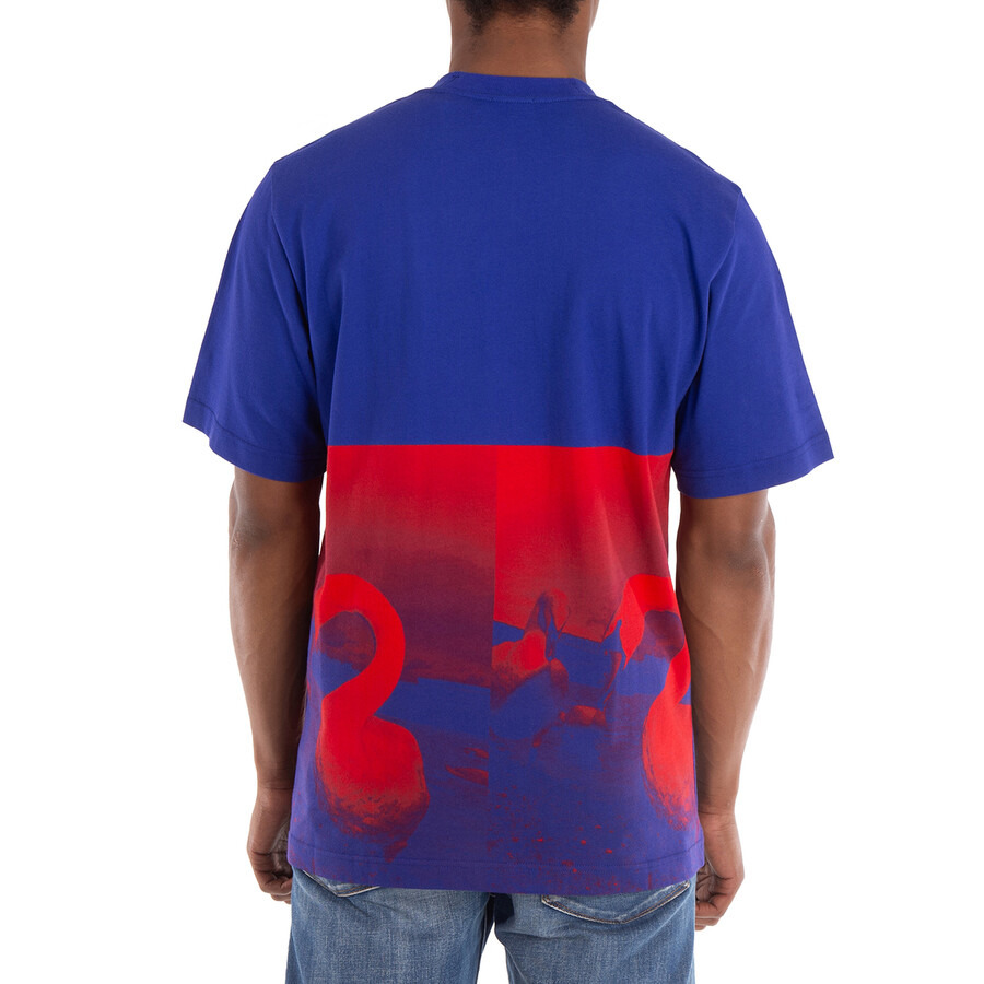 Burberry Swan-Print Crew Neck T-Shirt - 6