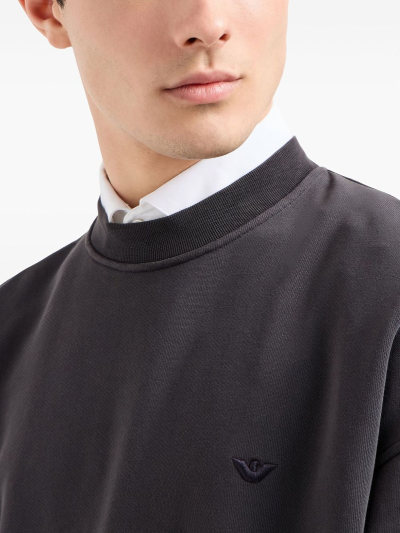 logo-embroiderd crew-neck sweatshirt 5