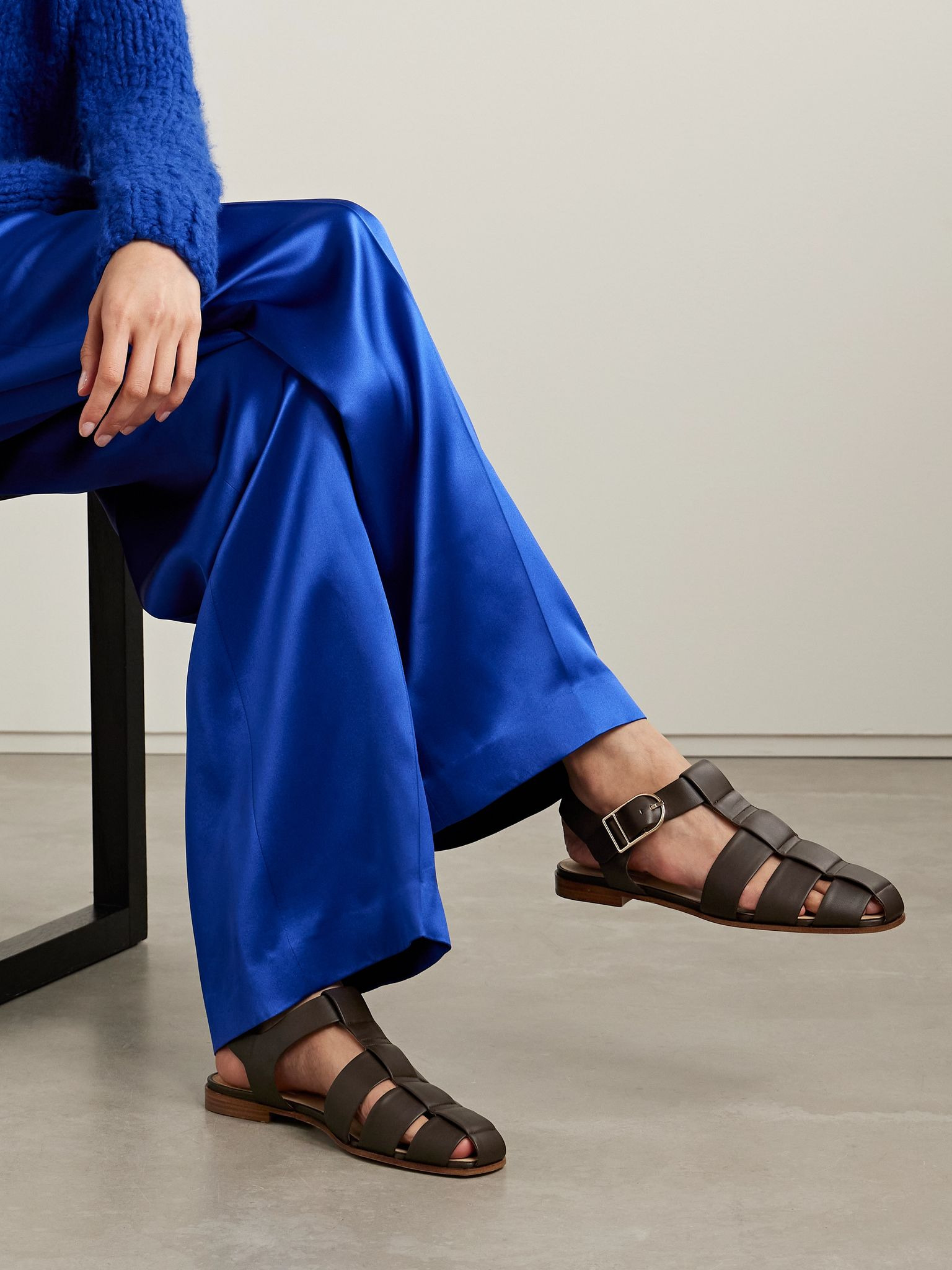 Lynn leather sandals Chocolate - 3