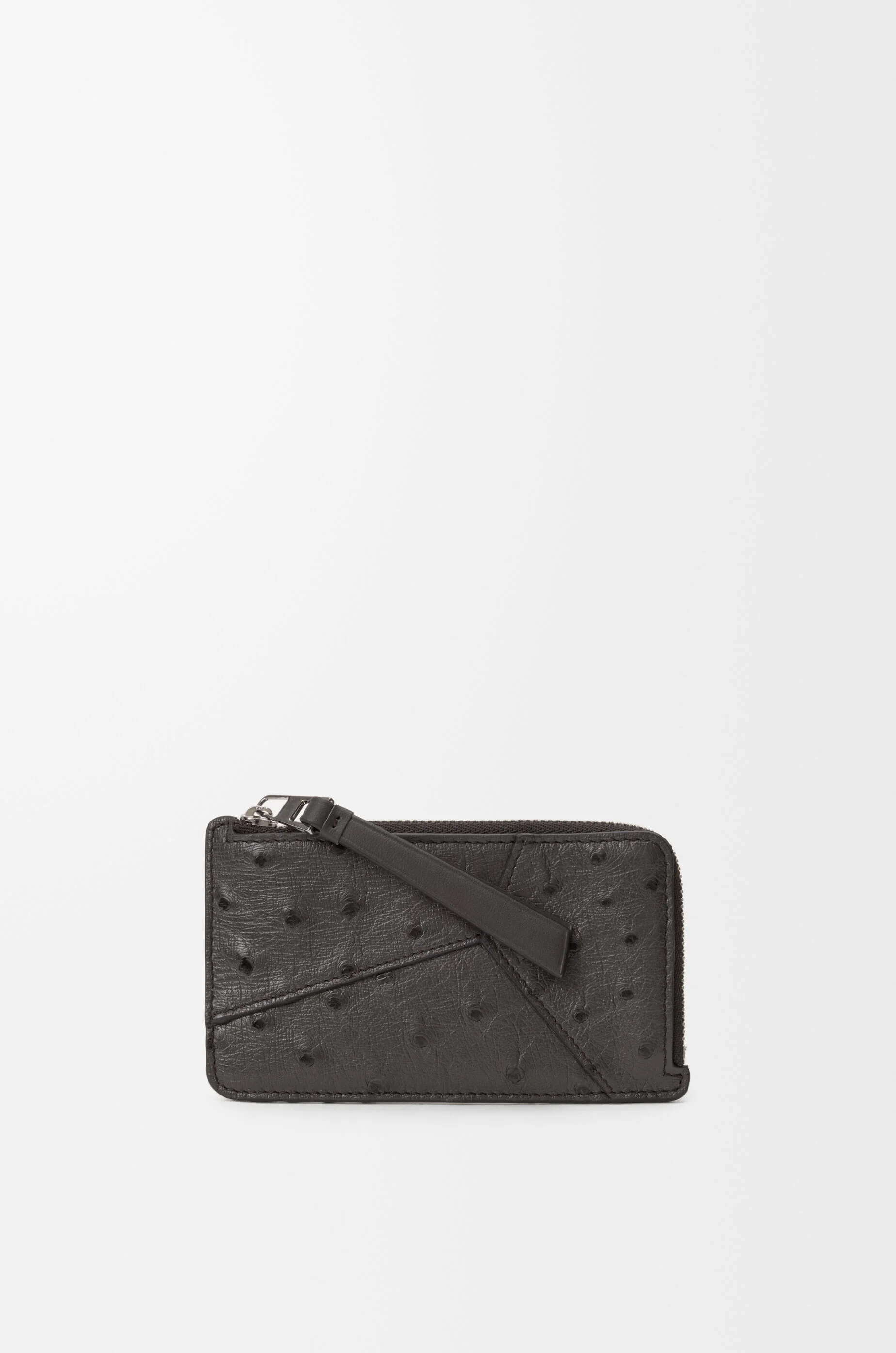 Puzzle coin cardholder in ostrich - 1