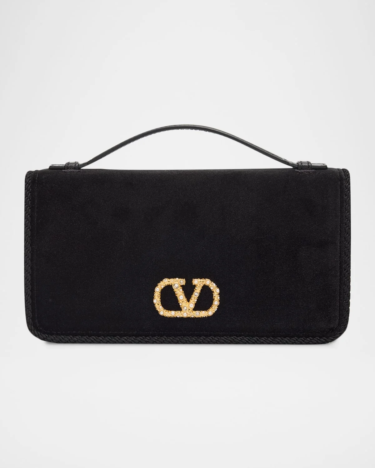VLOGO Signature Suede Wallet with Chain Strap - 1